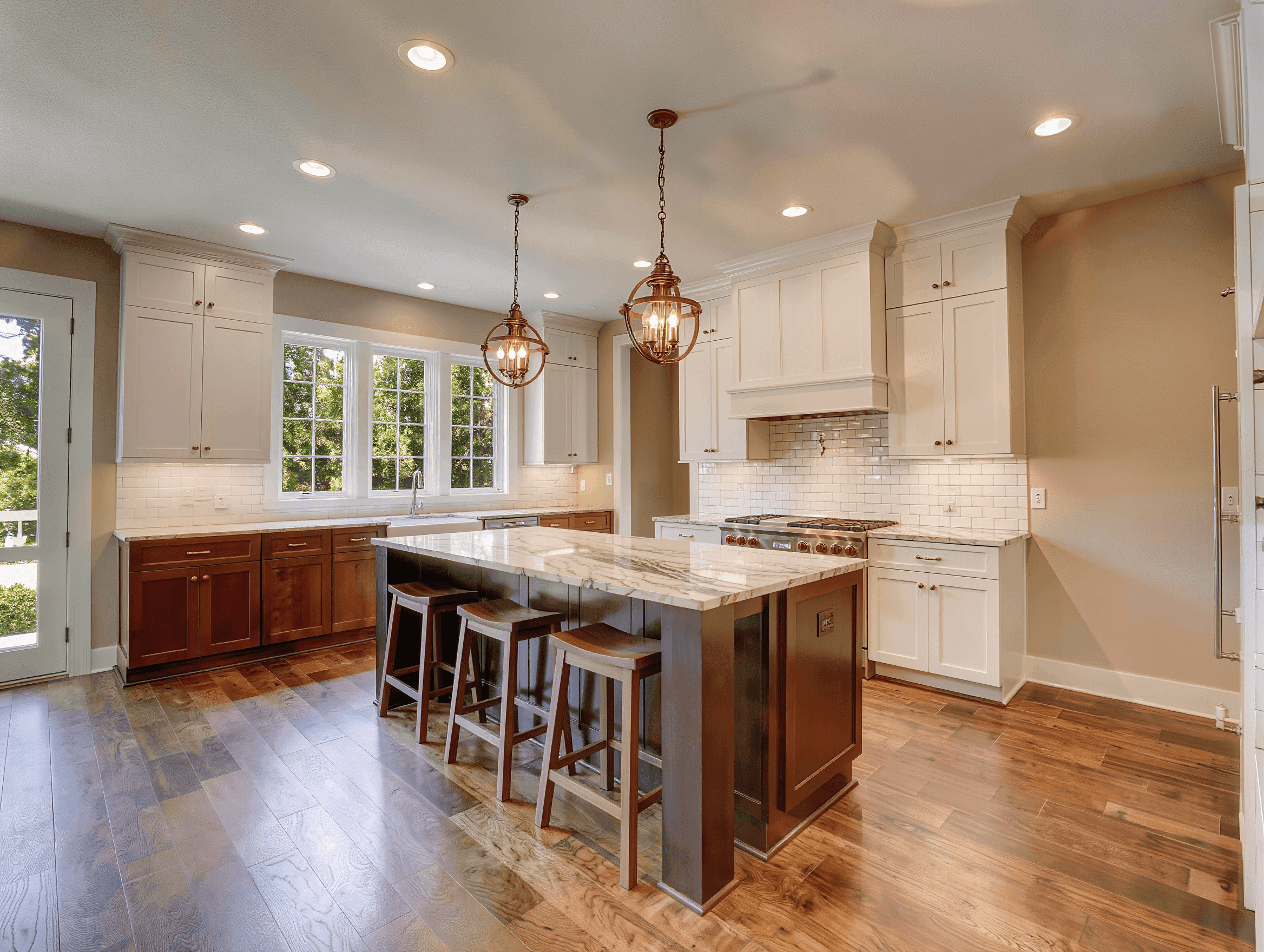 Sherman Oaks kitchen remodel with walnut and quartz