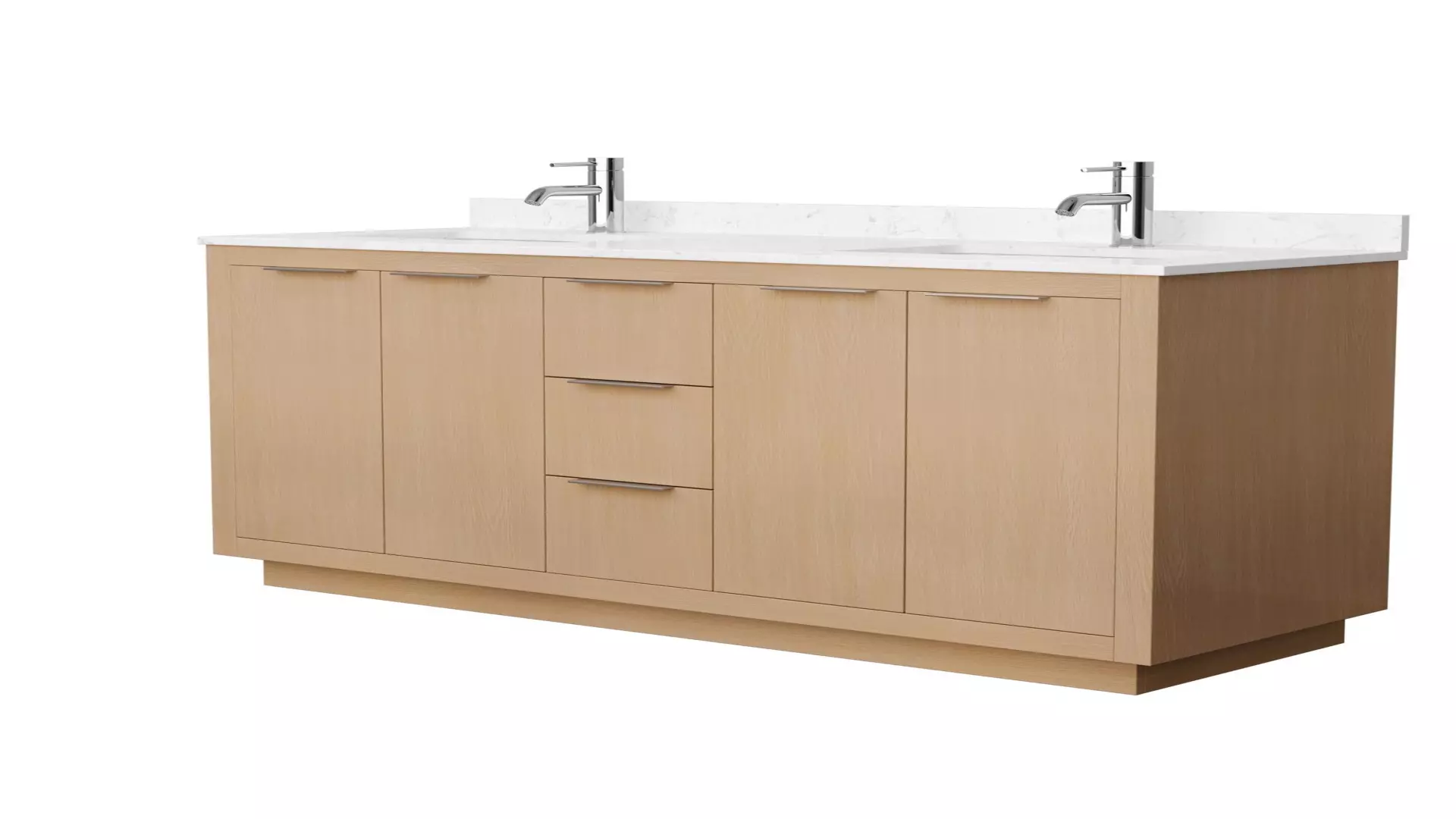 Maroni 60 Inch Double Bathroom Vanity in Light Straw, Carrara Cultured Marble Countertop, Undermount Square Sinks material