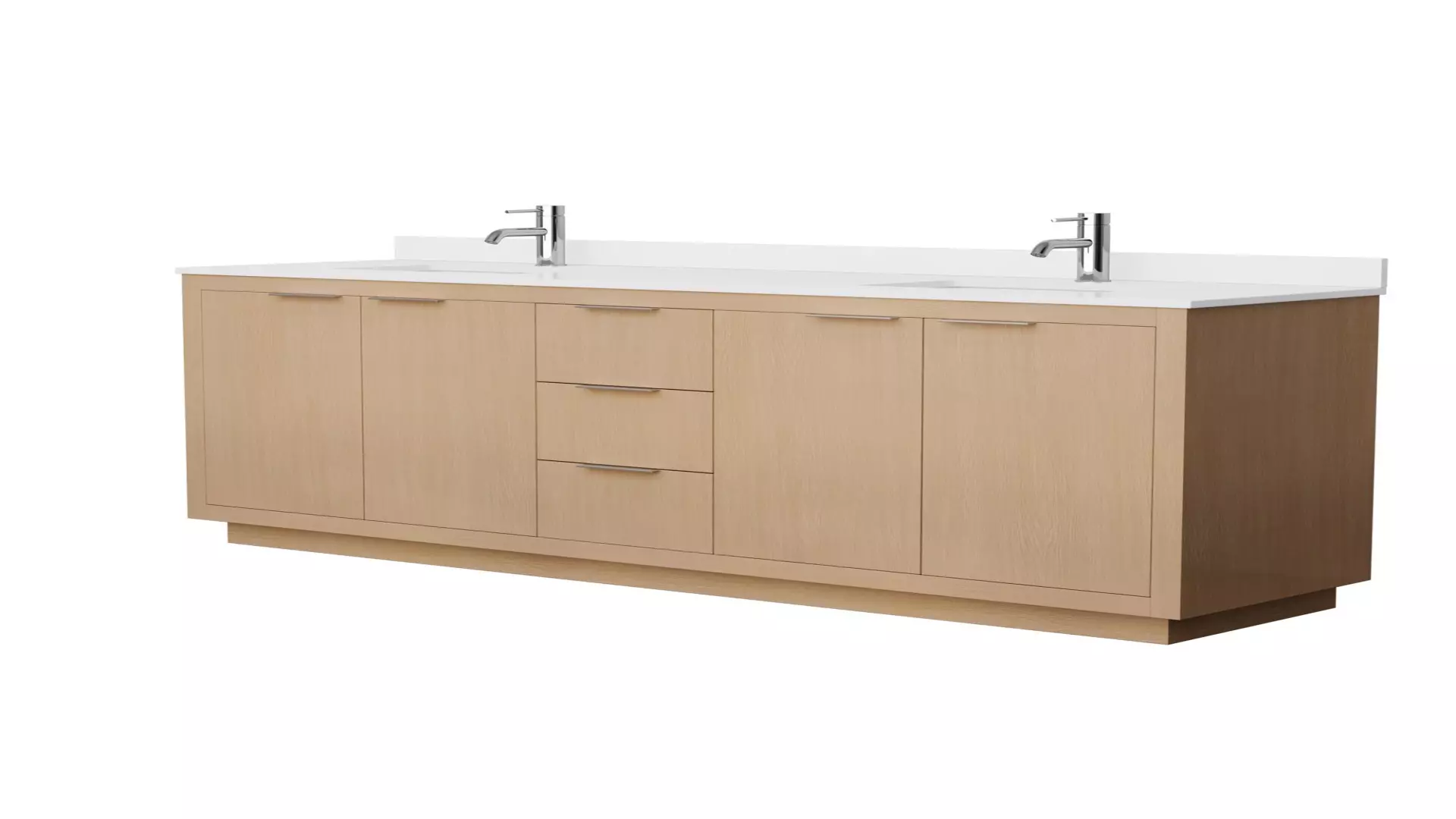 Maroni 80 Inch Double Bathroom Vanity in Light Straw, White Cultured Marble Countertop, Undermount Square Sinks material
