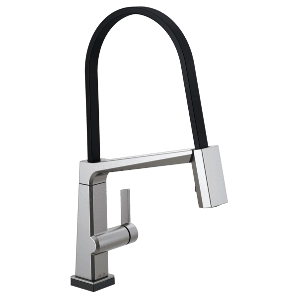 Delta Pivotal™: Single Handle Exposed Hose Kitchen Faucet with Touch2O Technology material