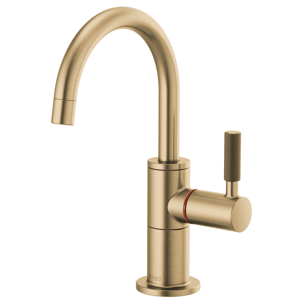 Brizo Litze®: Instant Hot Faucet with Arc Spout and Knurled Handle material
