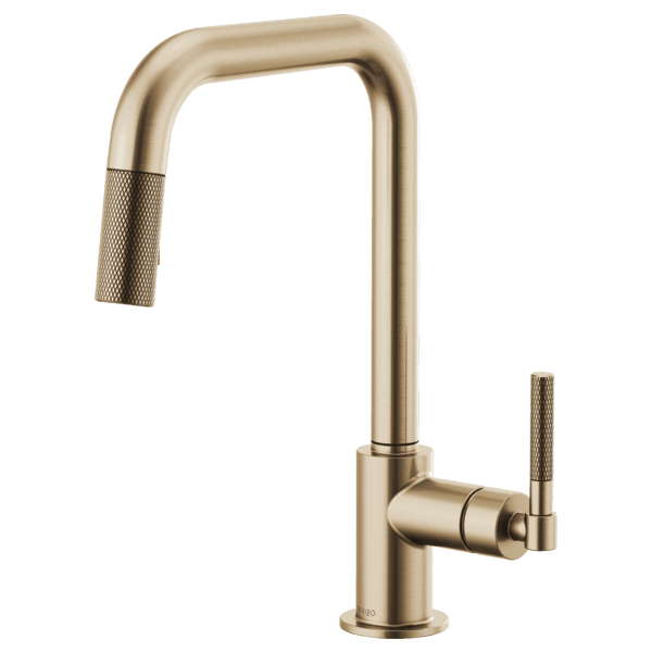 Brizo Litze®: Pull-Down Faucet with Square Spout and Knurled Handle material