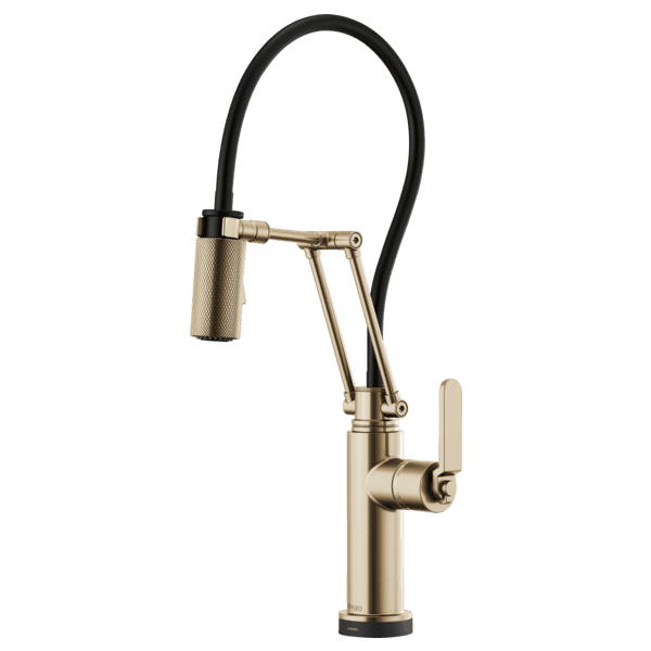 Brizo Litze®: SmartTouch® Articulating Kitchen Faucet with Industrial Handle material