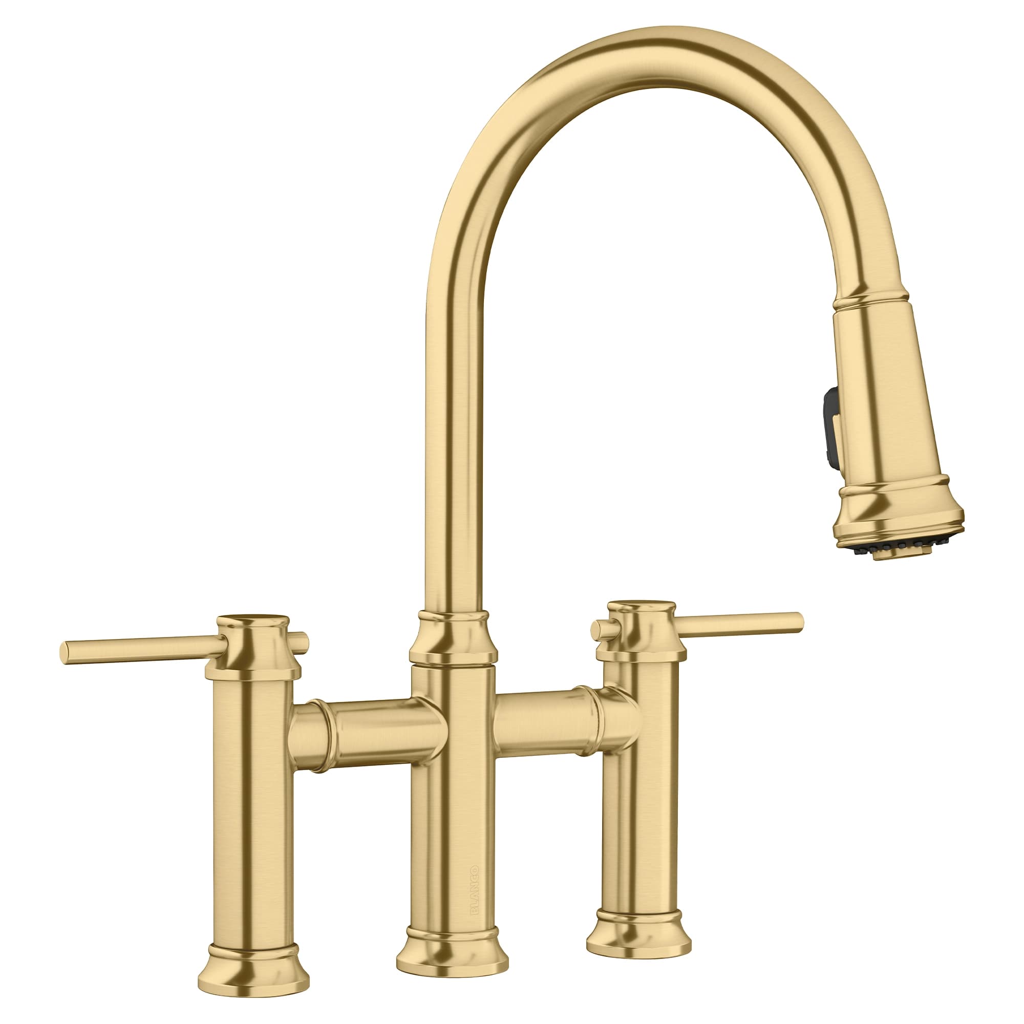 Empressa Pull-Down Bridge Faucet 1.5 GPM - Satin Gold material