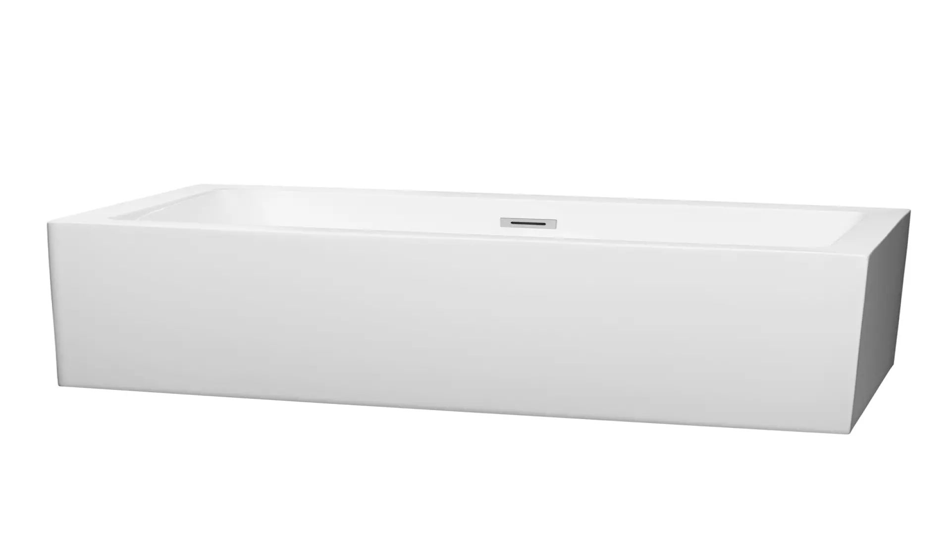 Melody 60 Inch Freestanding Bathtub in White with Polished Chrome Drain and Overflow Trim material