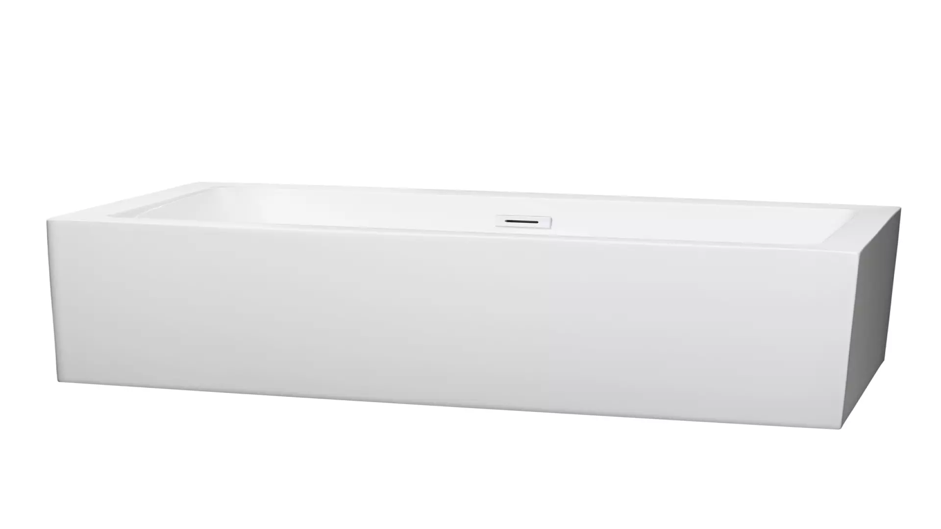 Melody 60 Inch Freestanding Bathtub in White with Shiny White Drain and Overflow Trim material