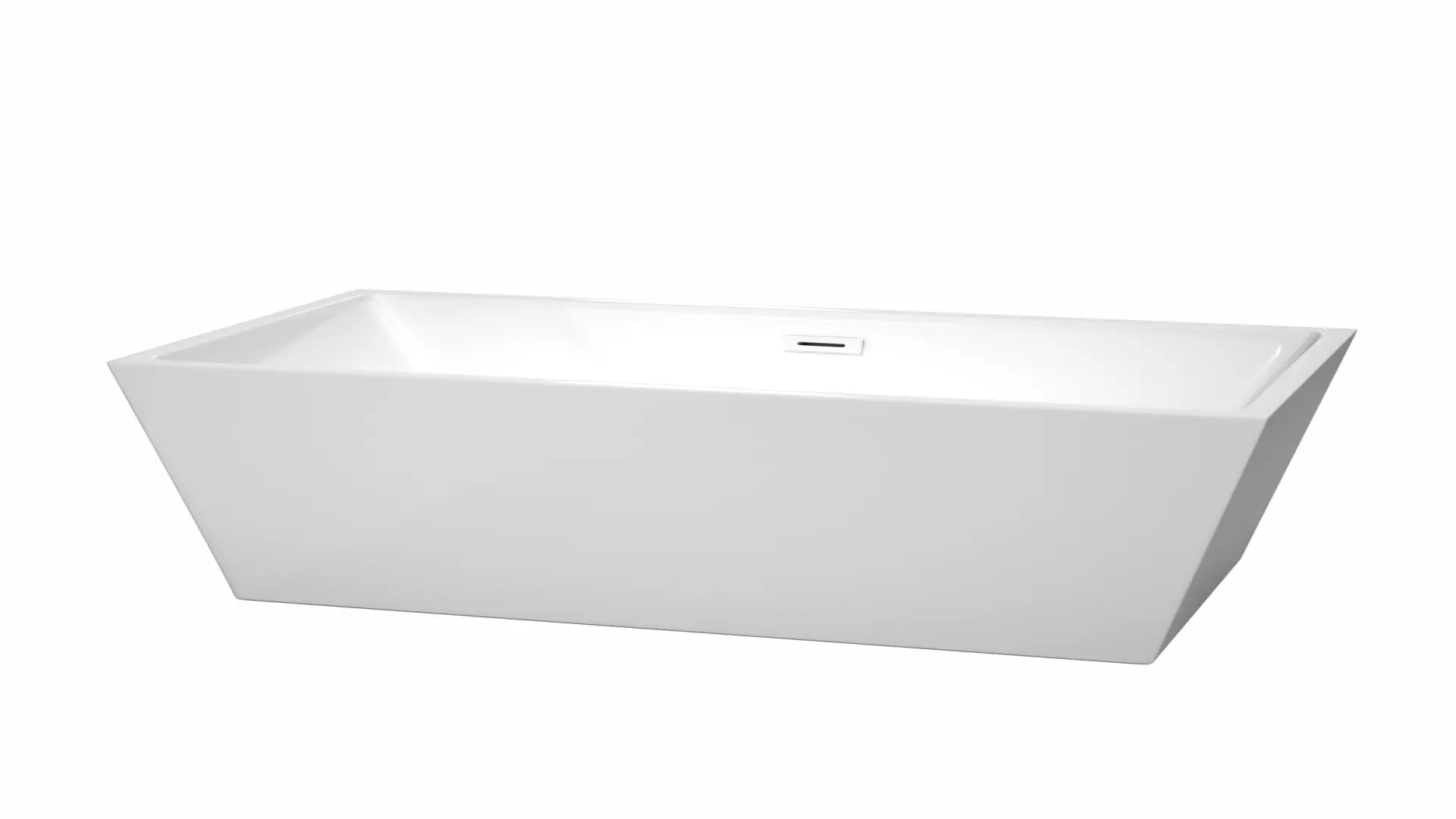 Sara 59 Inch Freestanding Bathtub in White with Shiny White Drain and Overflow Trim material