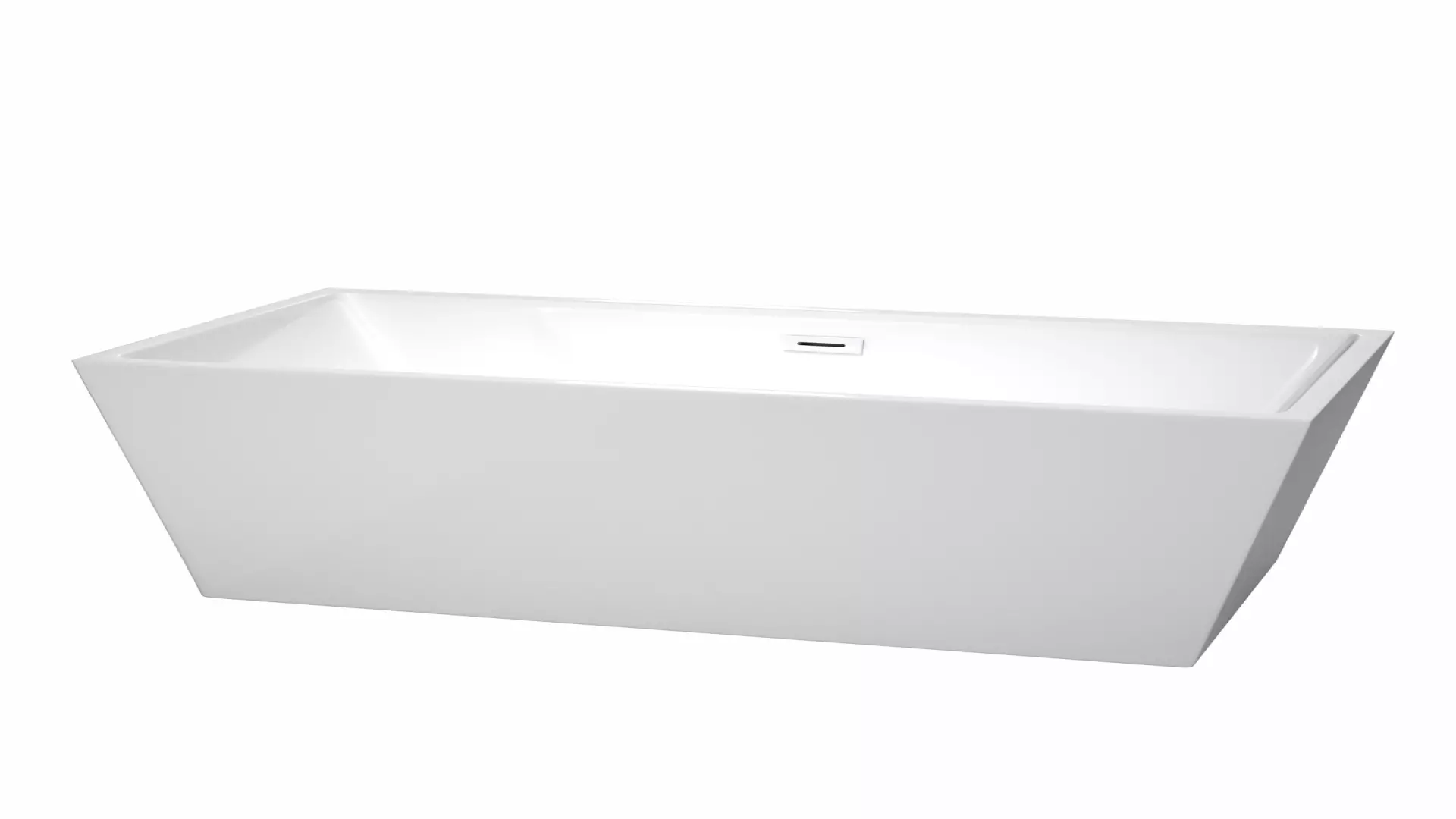 Sara 63 Inch Freestanding Bathtub in White with Shiny White Drain and Overflow Trim material
