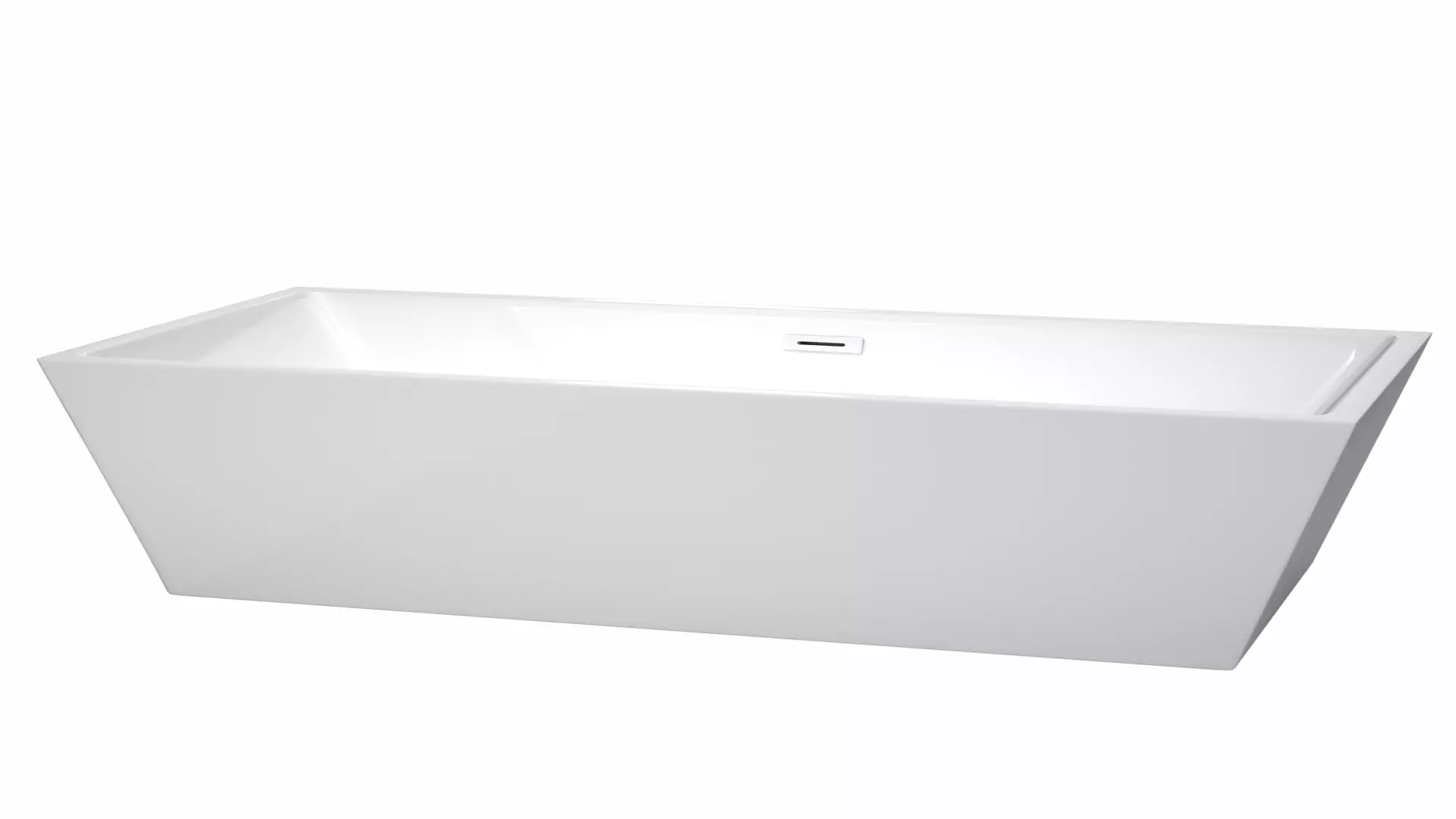 Sara 67 Inch Freestanding Bathtub in White with Shiny White Drain and Overflow Trim material