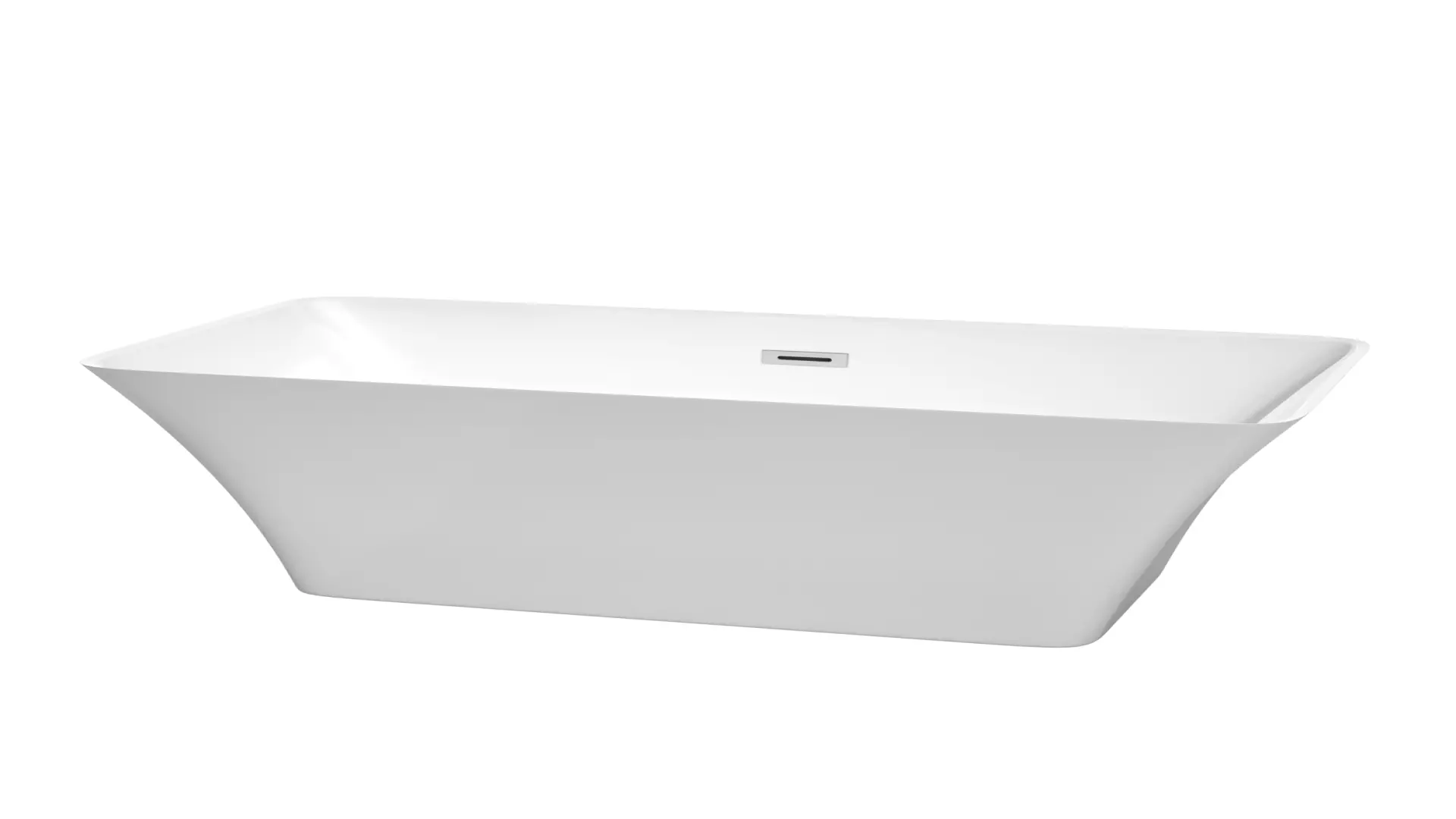 Tiffany 59 Inch Freestanding Bathtub in White with Polished Chrome Drain and Overflow Trim material