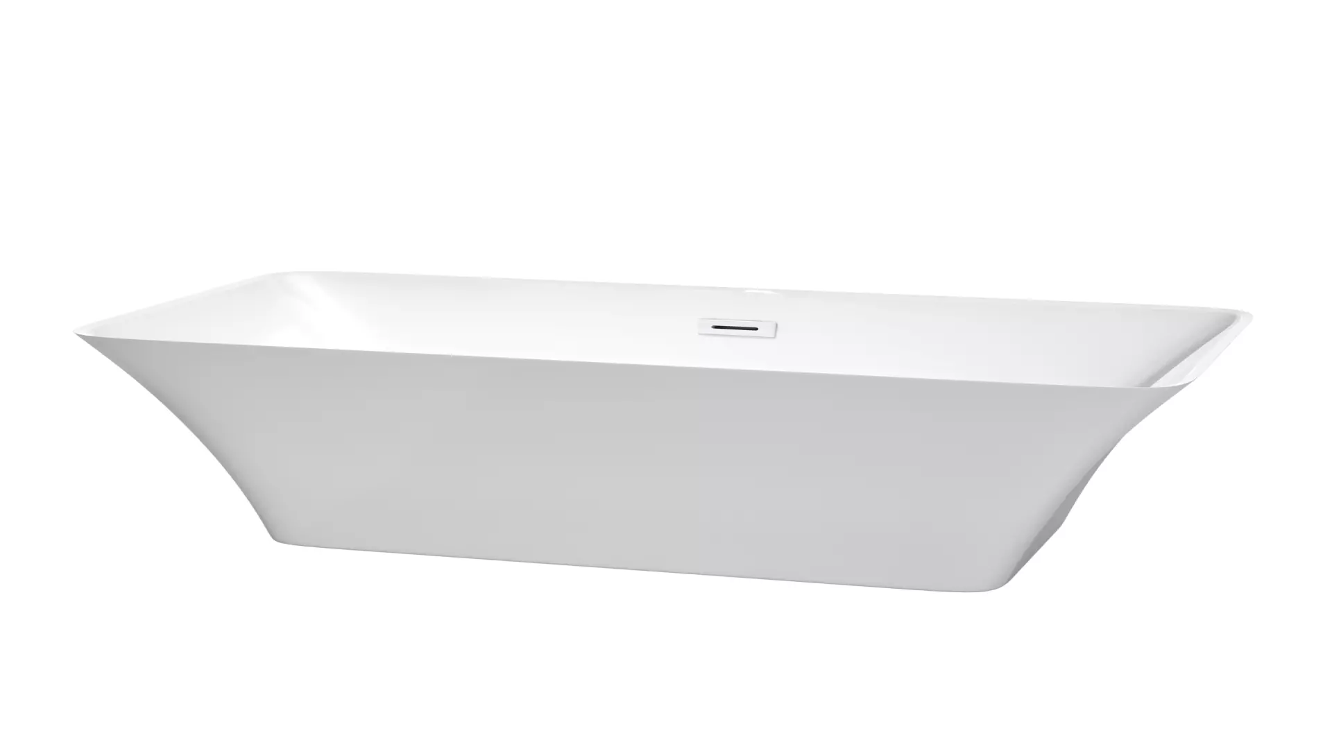 Tiffany 59 Inch Freestanding Bathtub in White with Shiny White Drain and Overflow Trim material