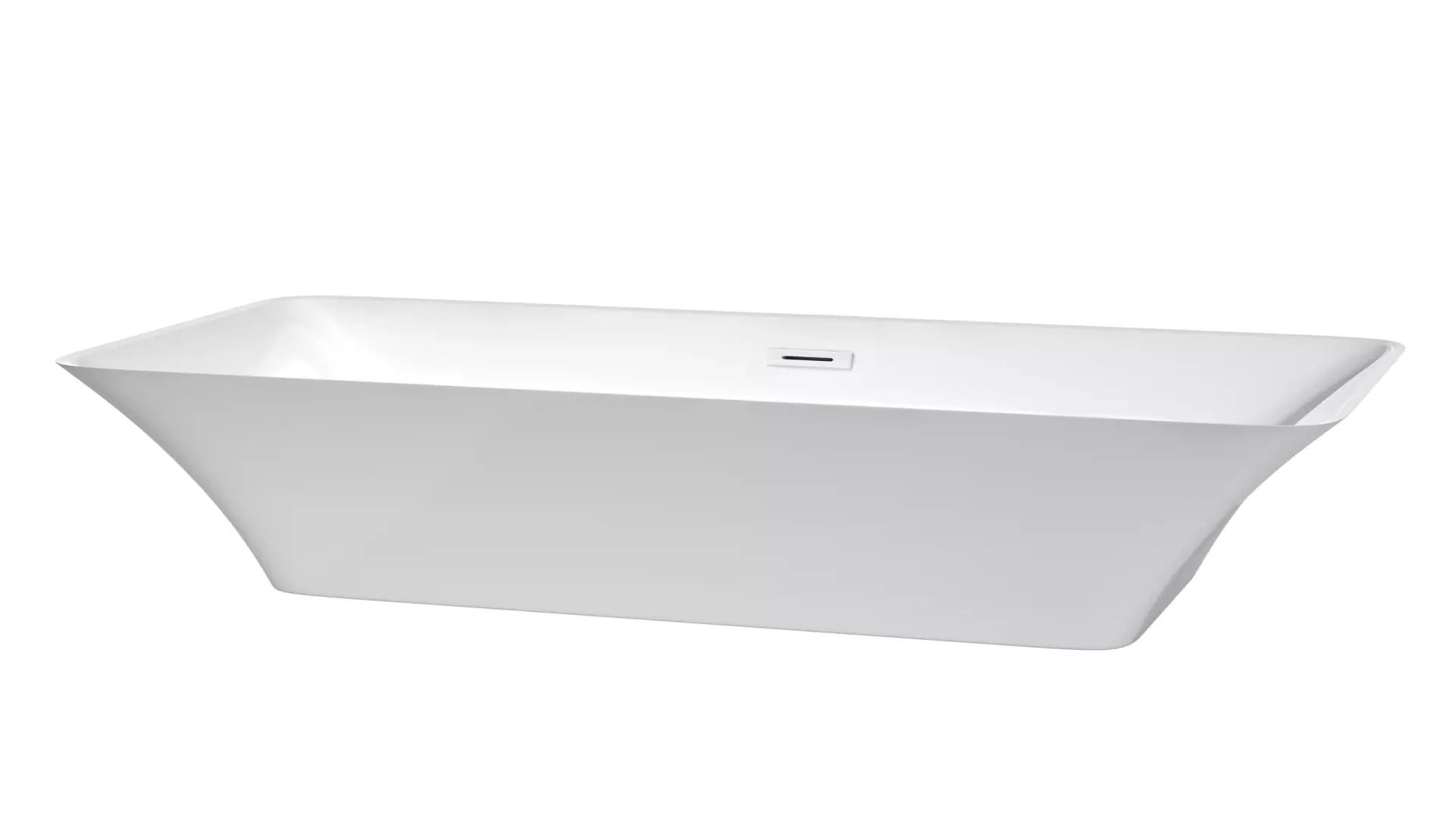 Tiffany 67 Inch Freestanding Bathtub in White with Shiny White Drain and Overflow Trim material