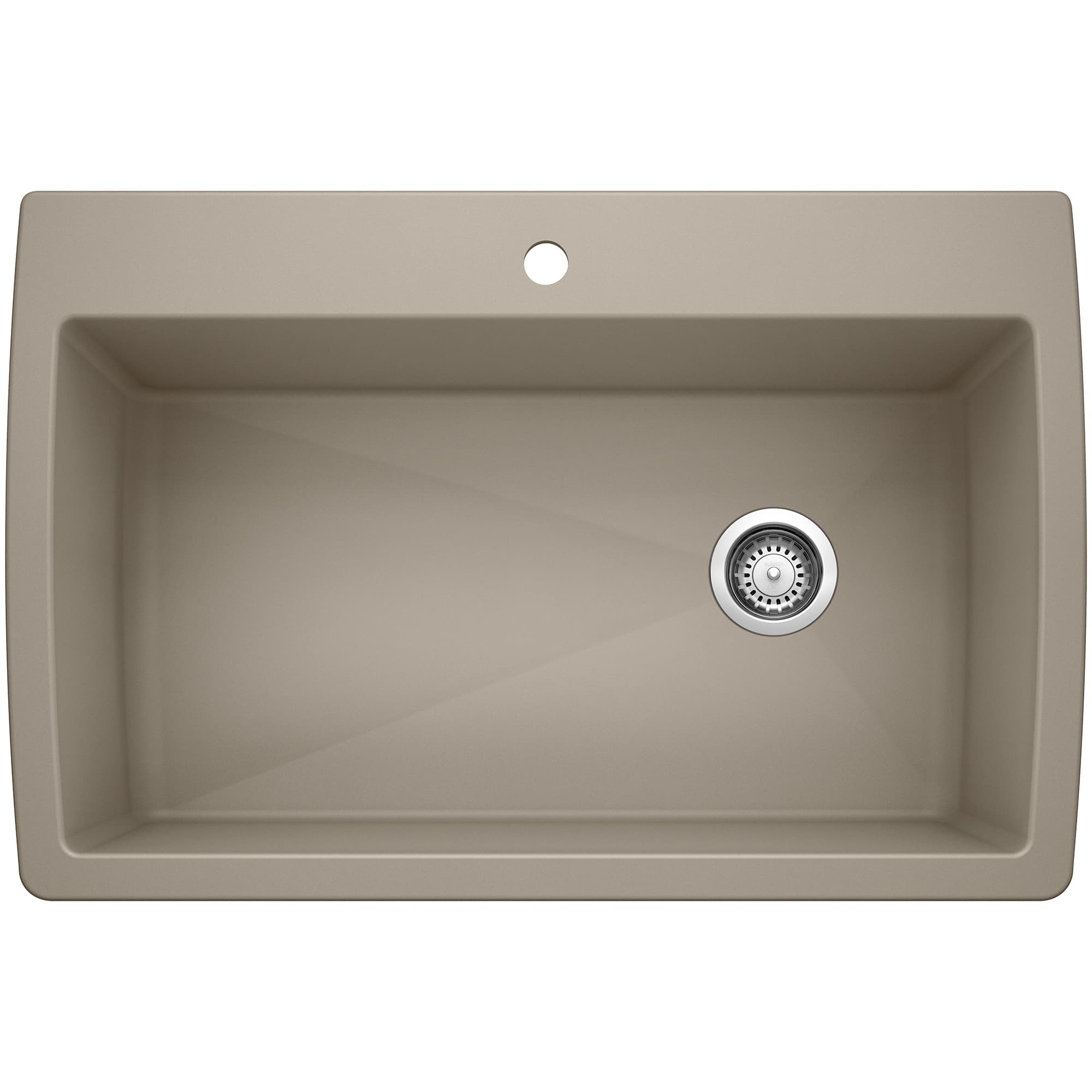Diamond Super Single Dual Mount Kitchen Sink - Truffle material
