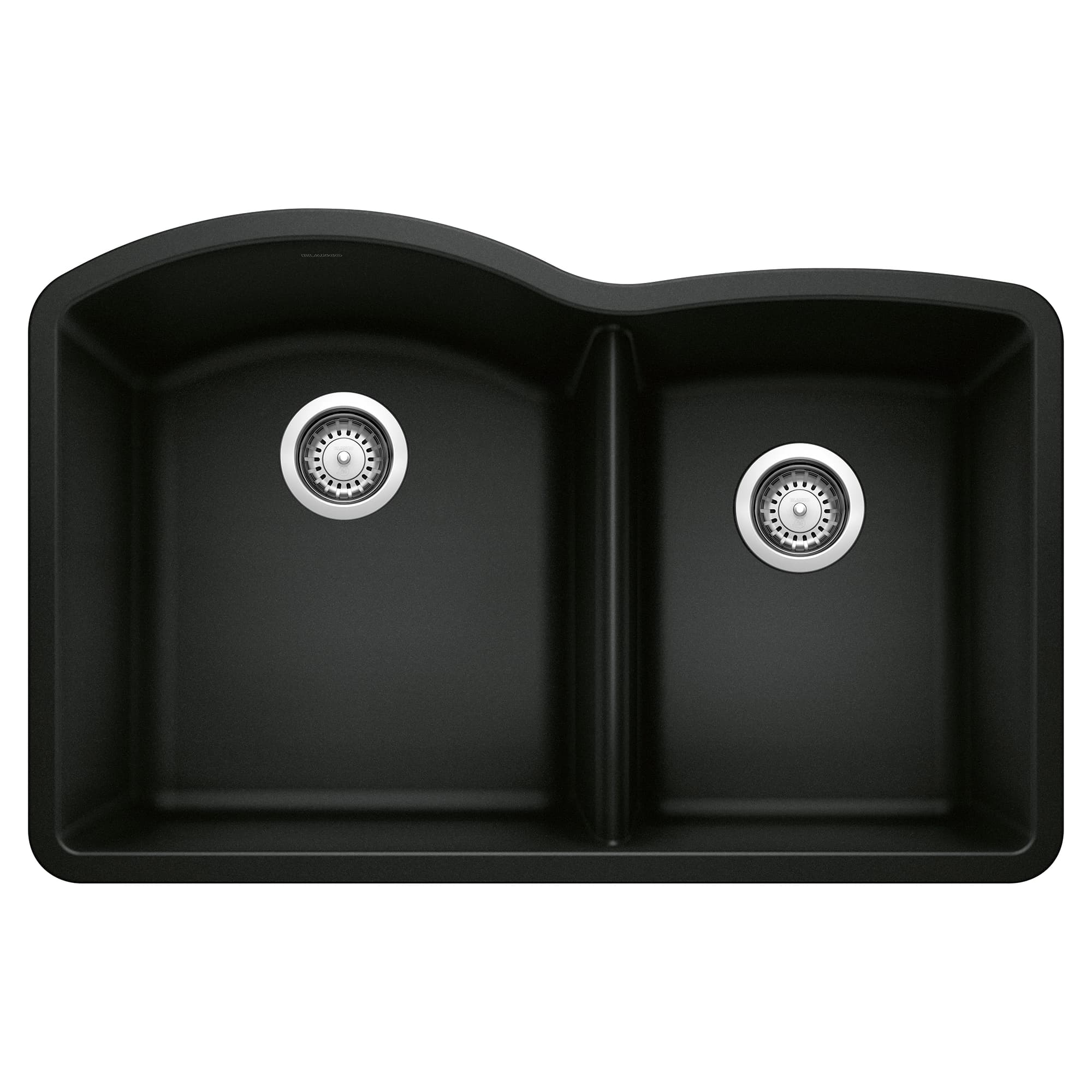 Diamond 1-3/4 Double Bowl Kitchen Sink - Coal Black material