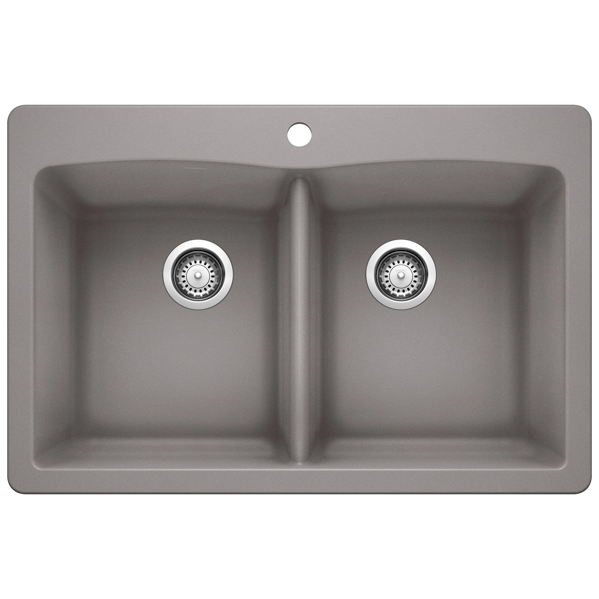 Diamond Equal Double Dual Mount Kitchen Sink - Metallic Gray material