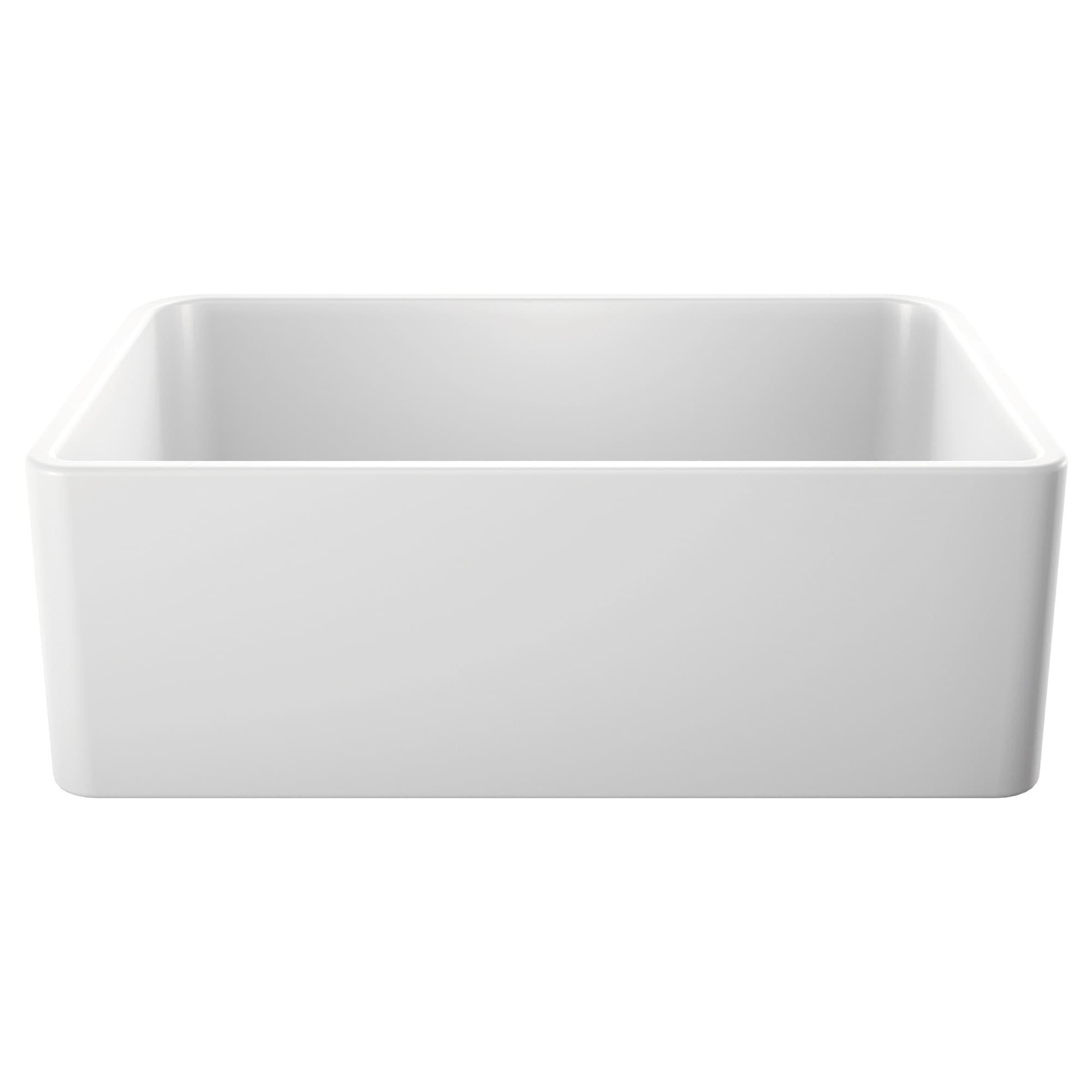 Cerana 30" Apron Single Bowl Farmhouse Sink - White material