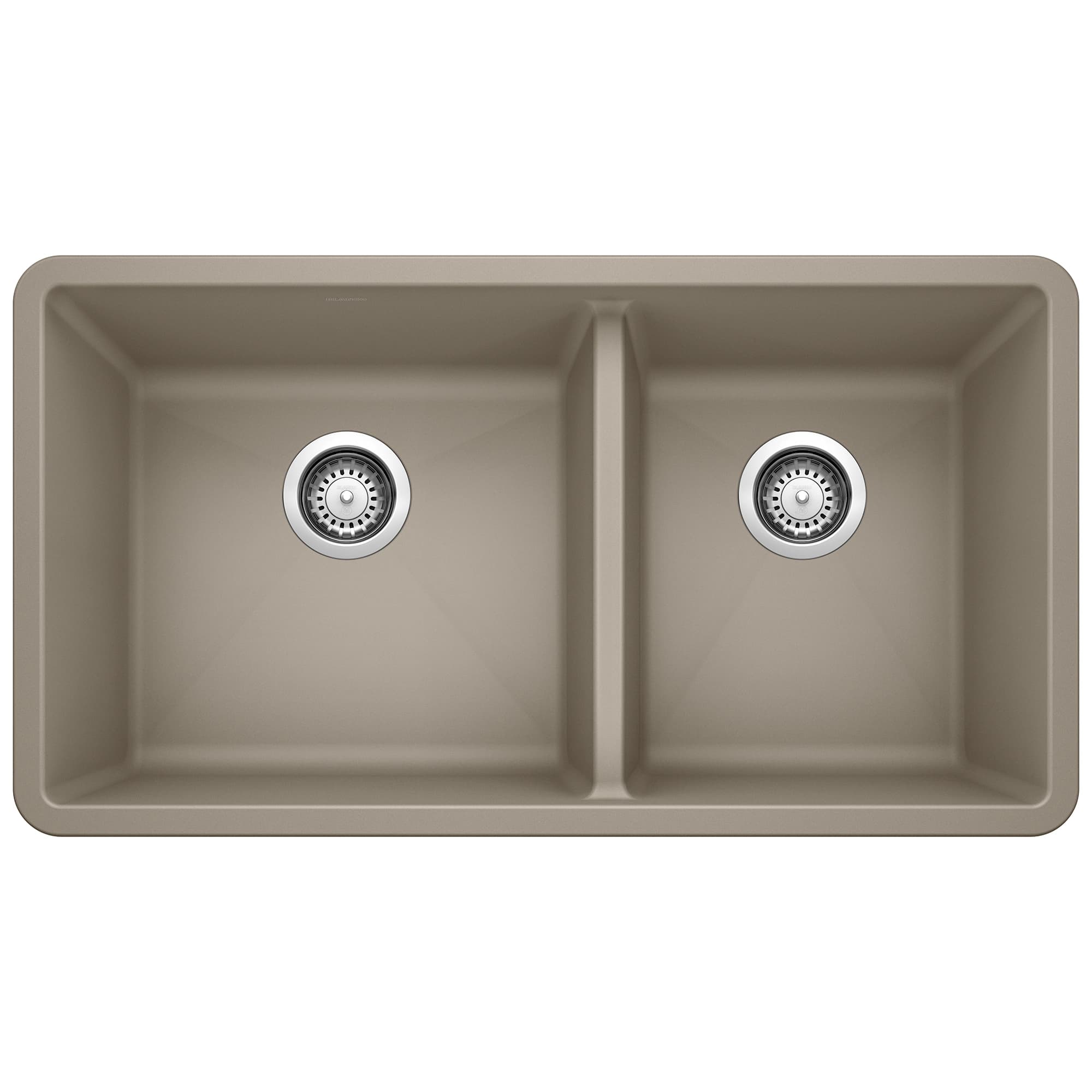 Precis 1-3/4 Double Bowl Kitchen Sink - Truffle material