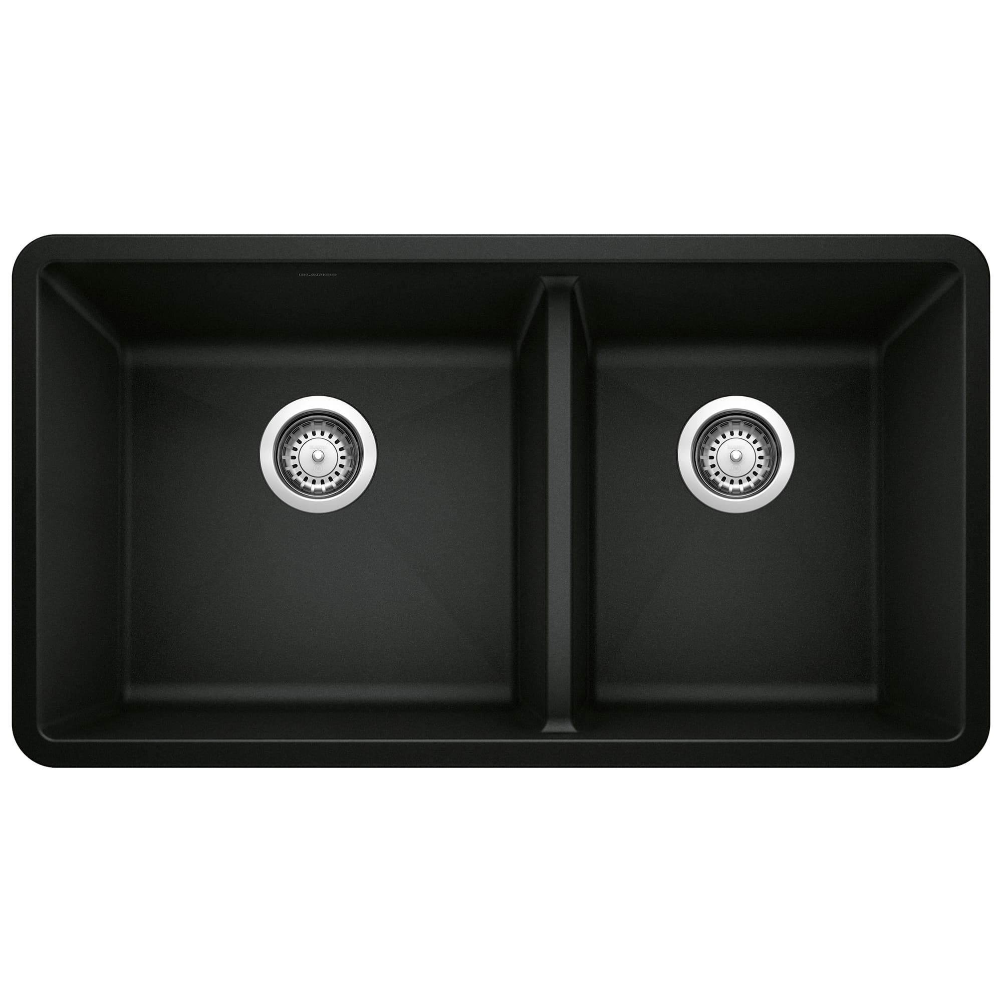 Precis 1-3/4 Double Bowl Kitchen Sink - Coal Black material