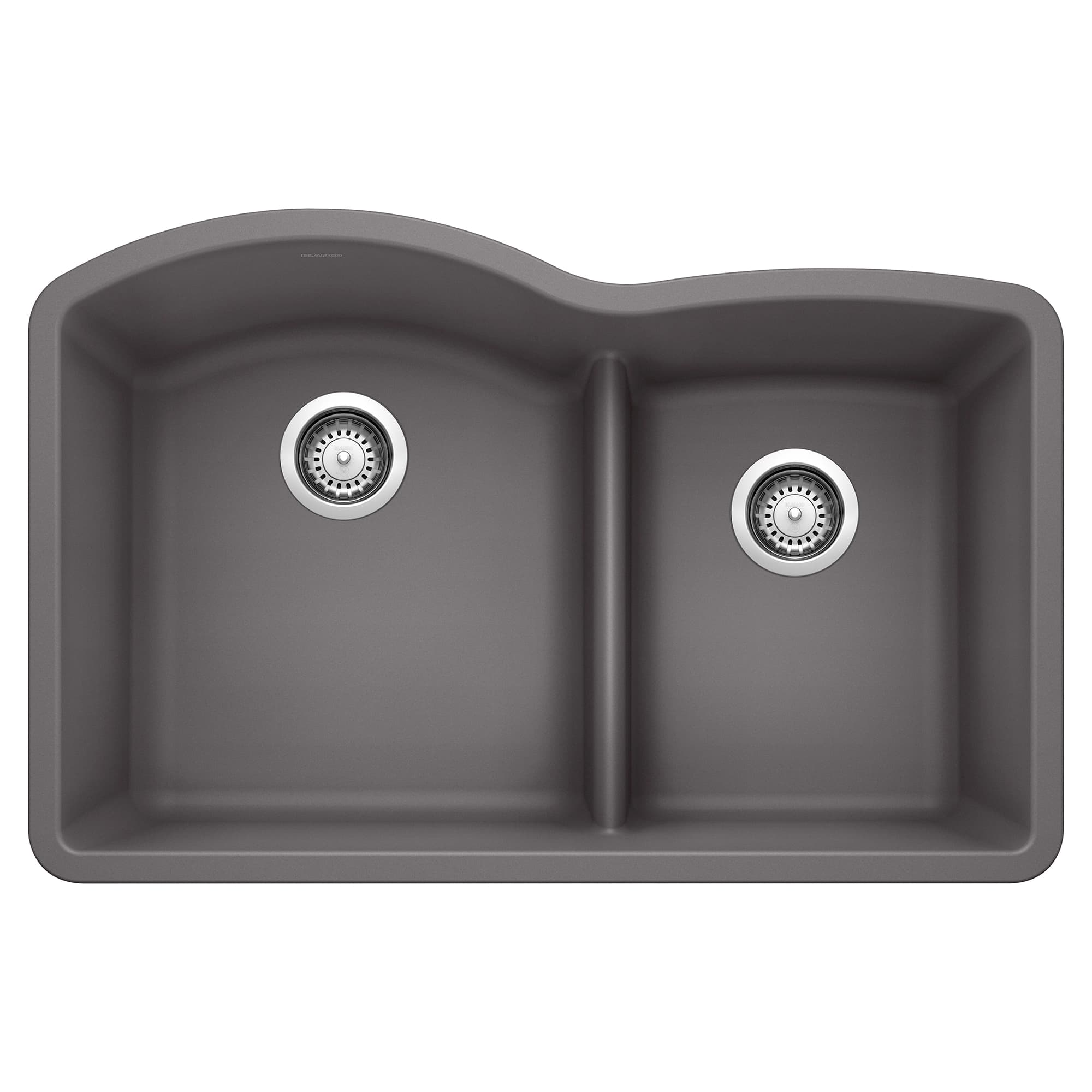 Diamond 1-3/4 Double Bowl Kitchen Sink with Low Divide - Cinder material