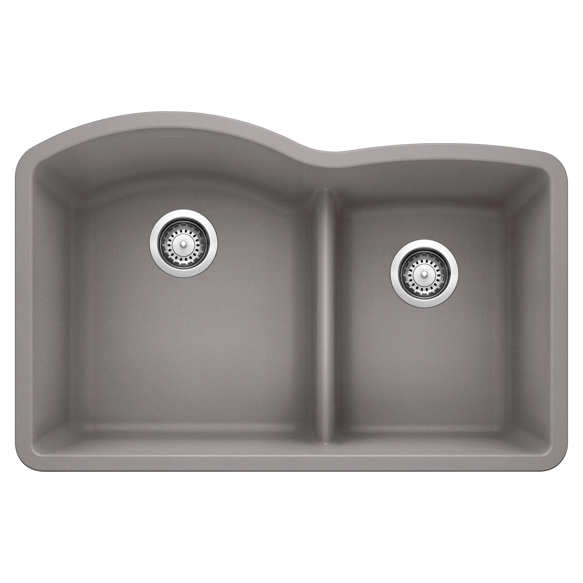Diamond 1-3/4 Double Bowl Kitchen Sink with Low Divide - Metallic Gray material