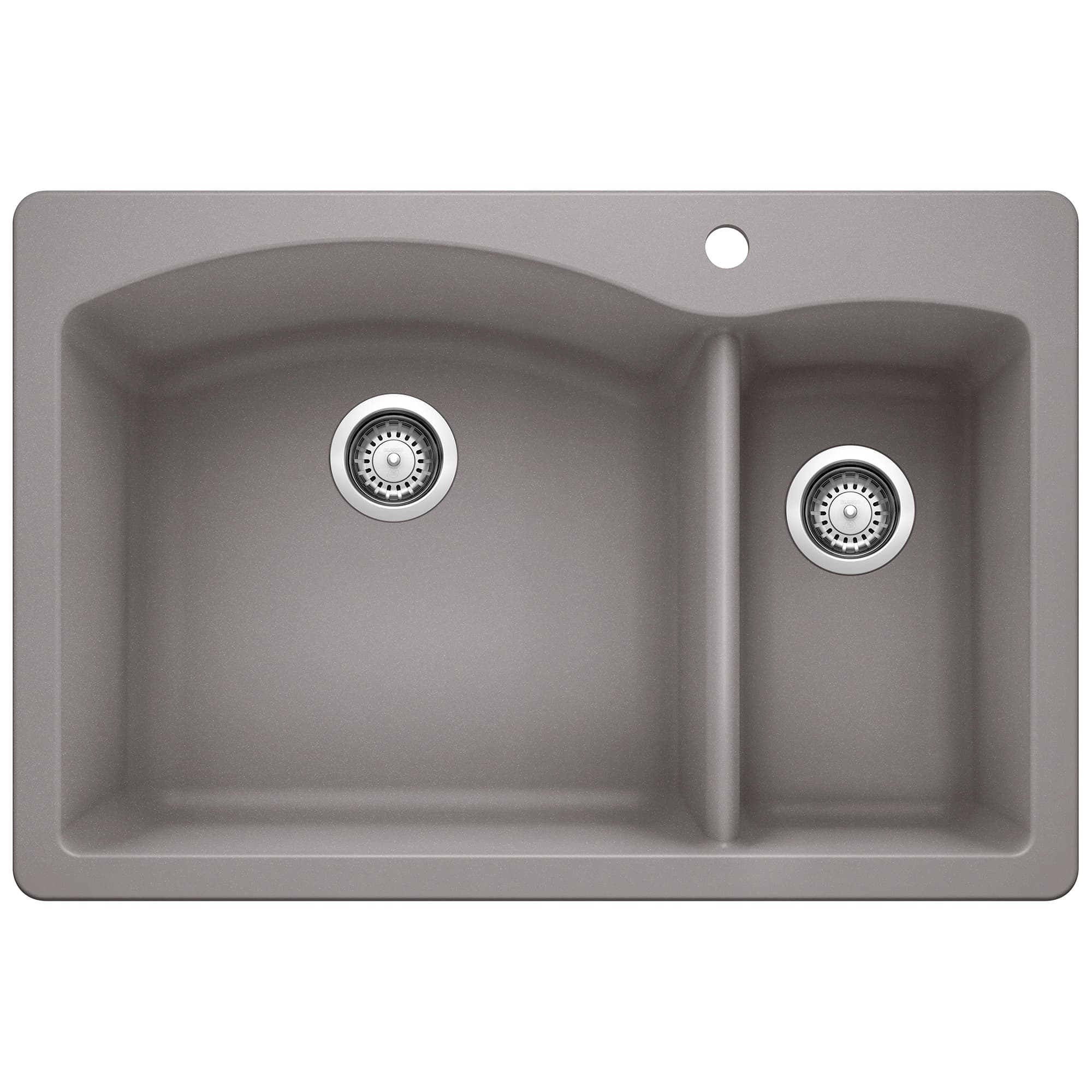 Diamond 1-1/2 Double Bowl Dual Mount Kitchen Sink - Metallic Gray material