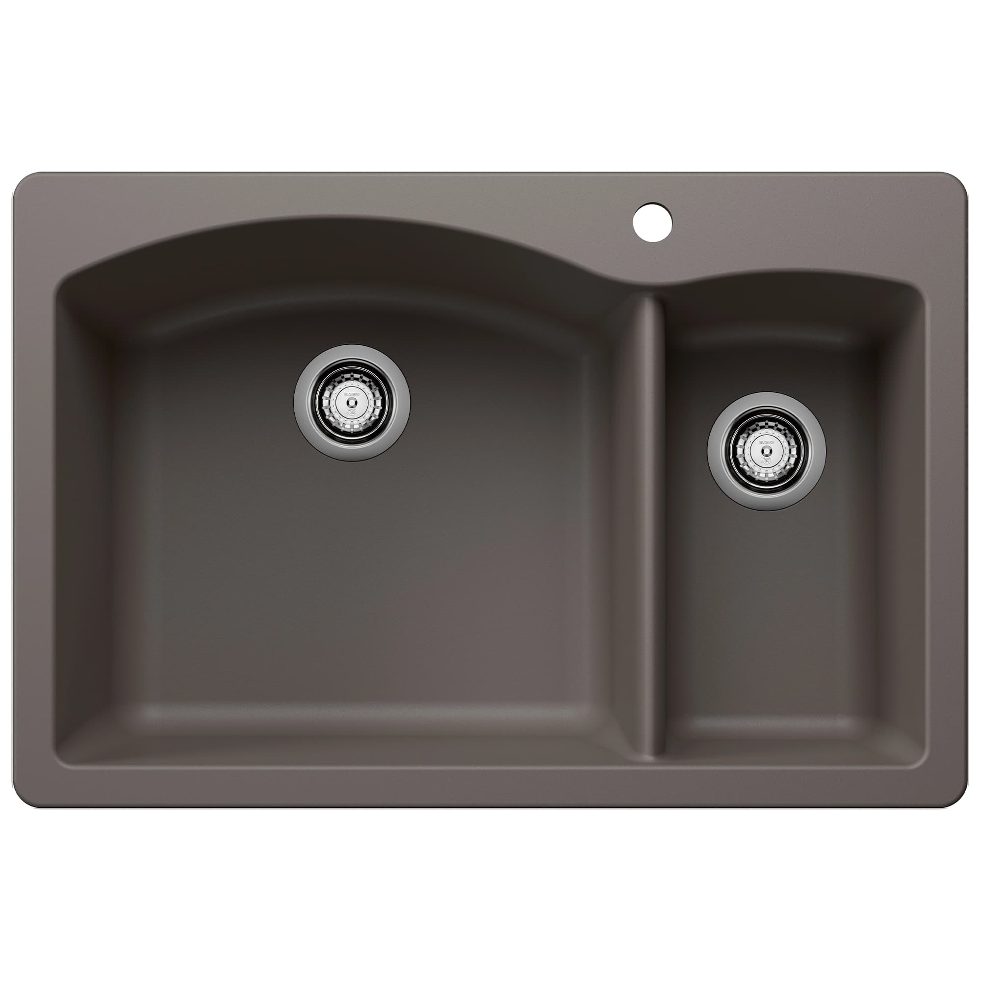 Diamond 1-1/2 Double Bowl Dual Mount Kitchen Sink - Volcano Gray material