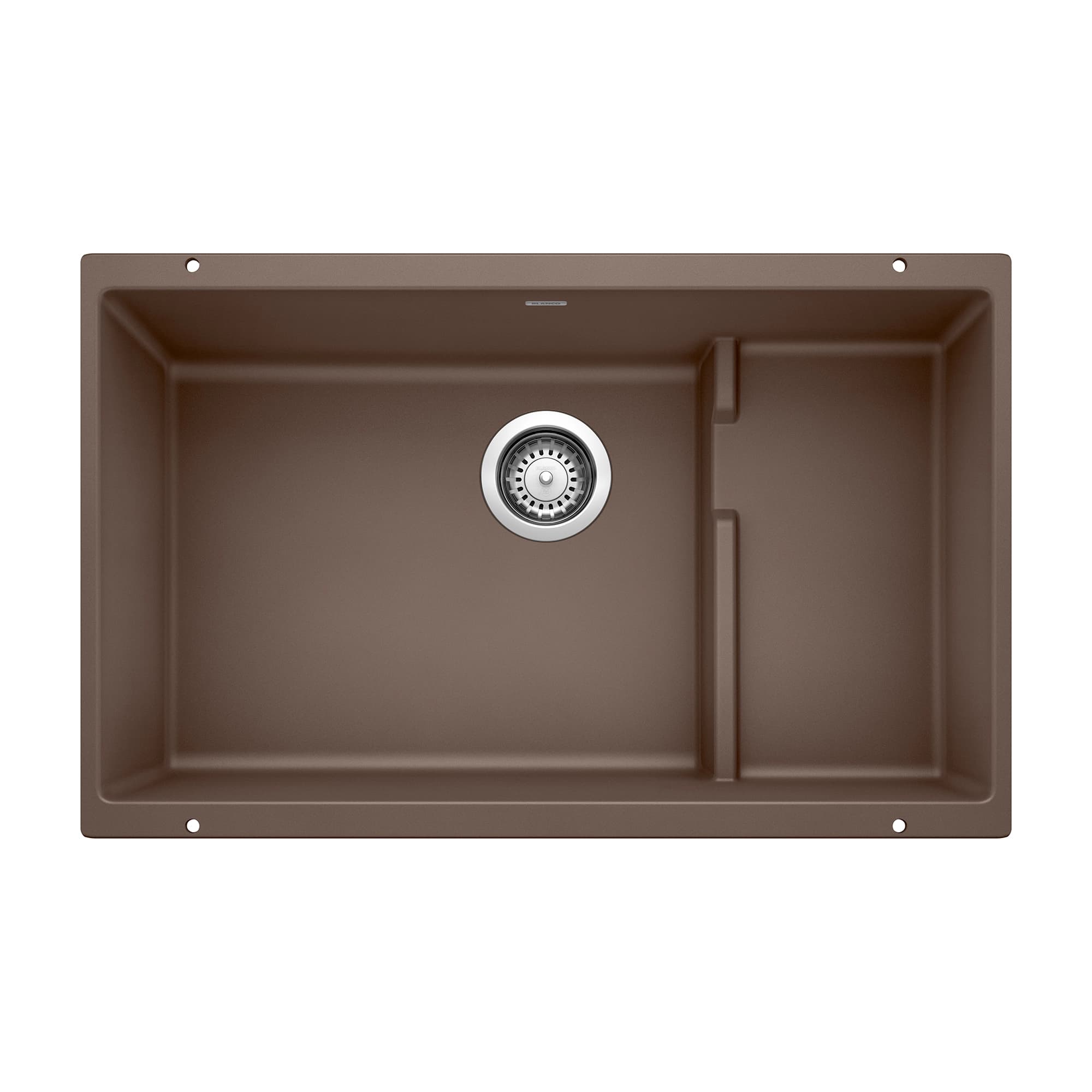 Precis Cascade Super Single Kitchen Sink with Colander - Café material