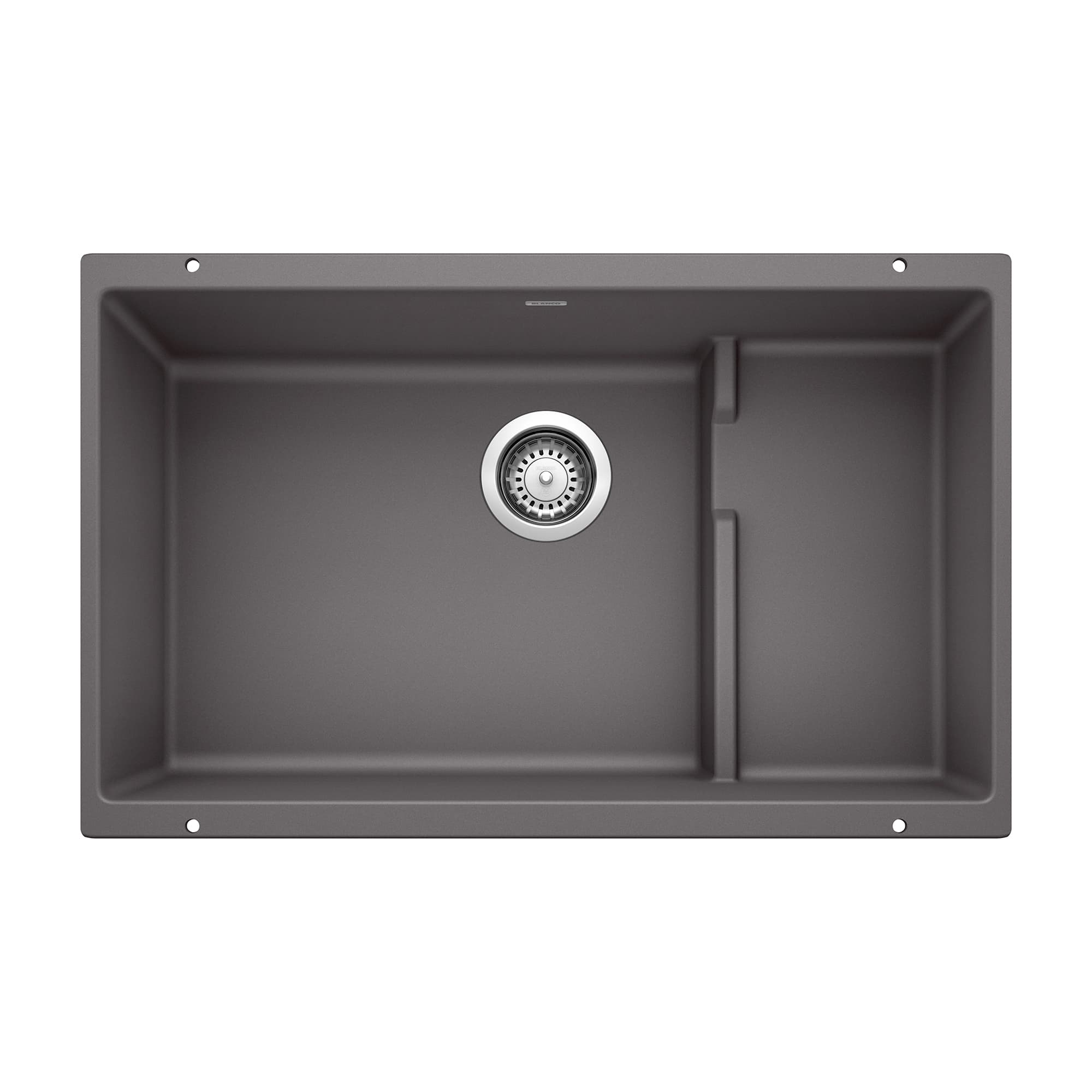Precis Cascade Super Single Kitchen Sink with Colander - Cinder material