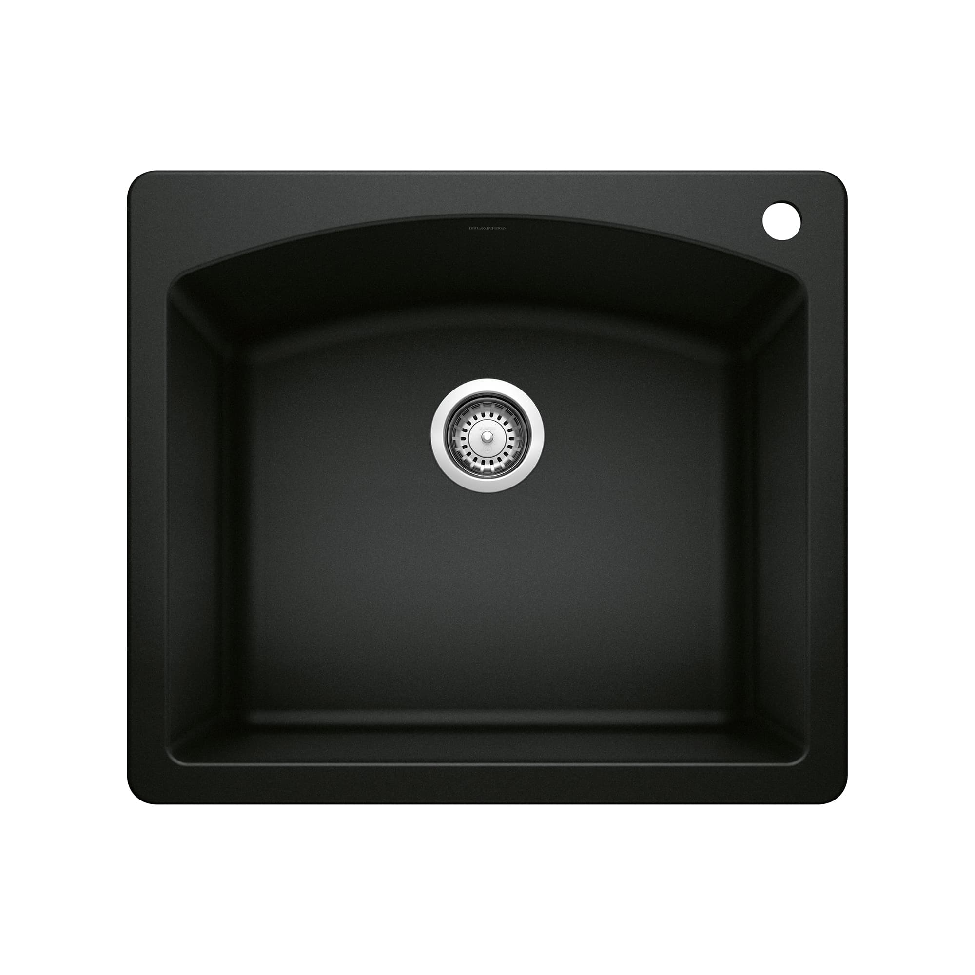 Diamond Single Bowl Dual Mount Kitchen Sink - Coal Black material