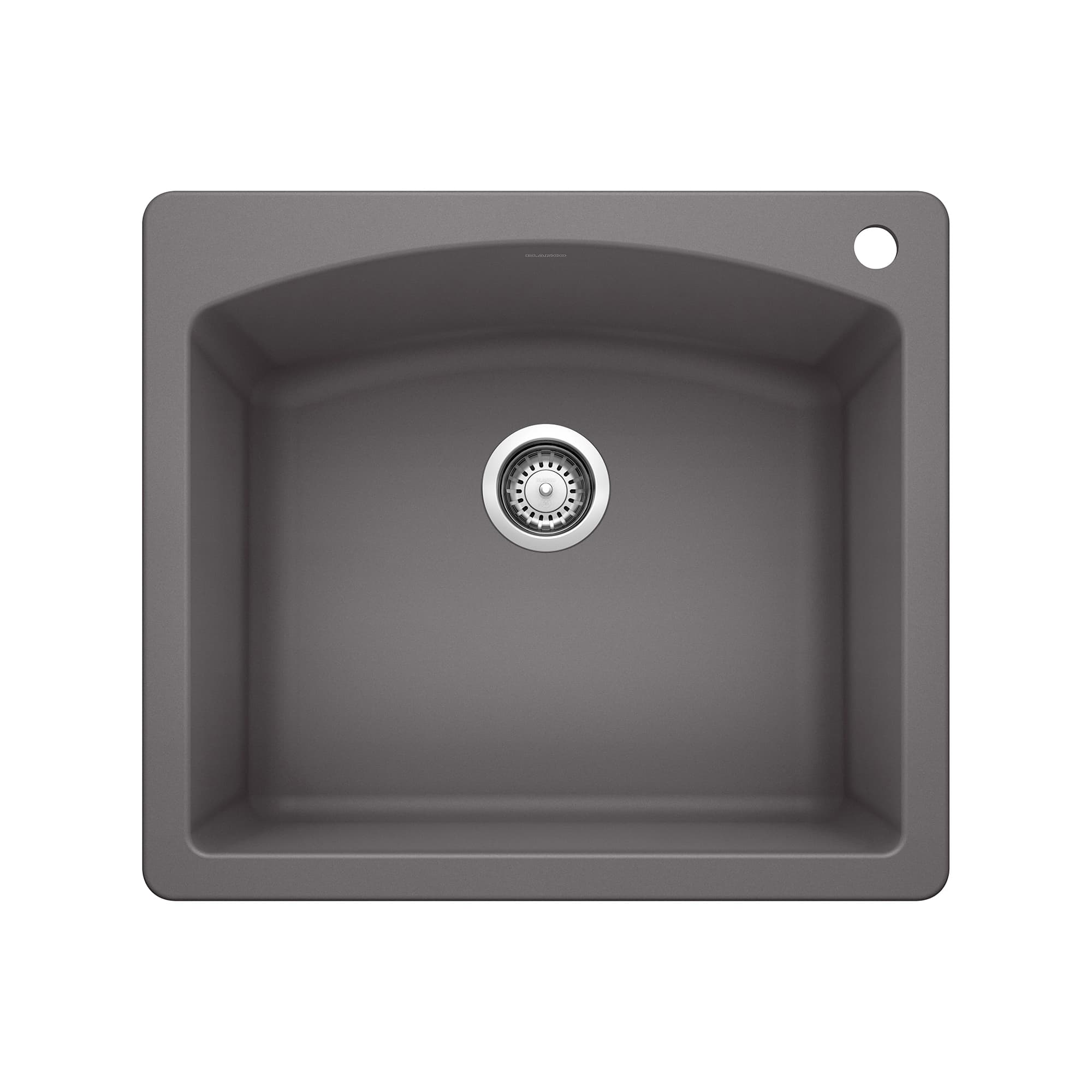 Diamond Single Bowl Dual Mount Kitchen Sink - Cinder material