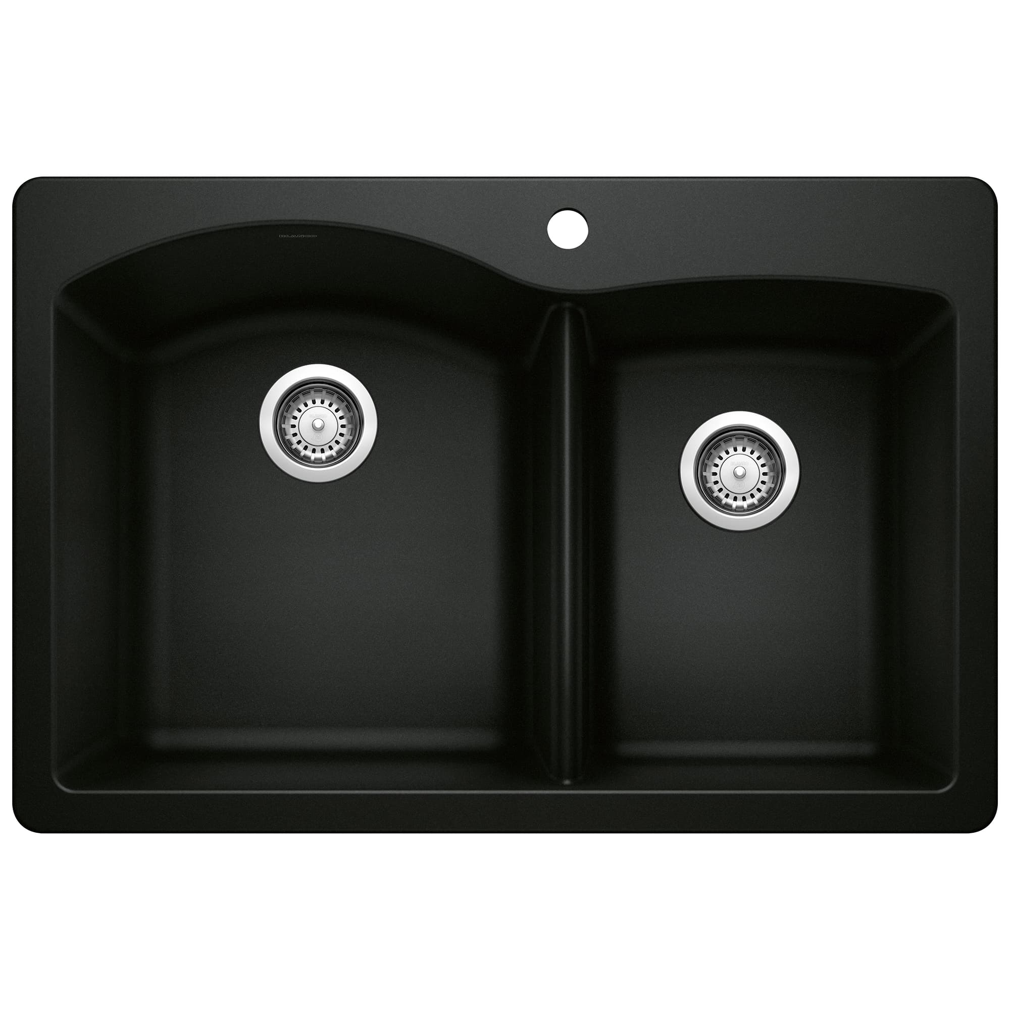 Diamond 1-3/4 Double Bowl Dual Mount Kitchen Sink - Coal Black material