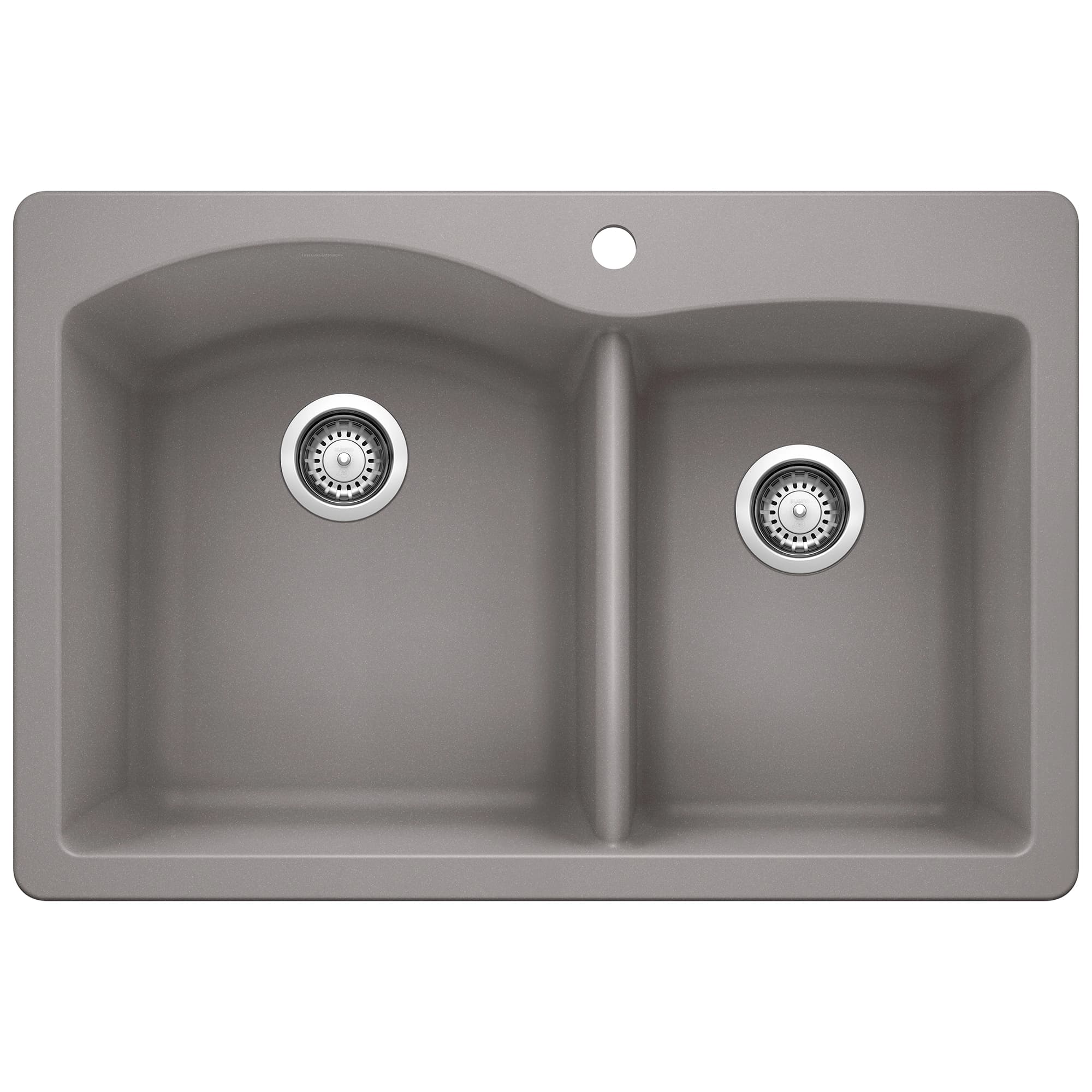 Diamond 1-3/4 Double Bowl Dual Mount Kitchen Sink - Metallic Gray material
