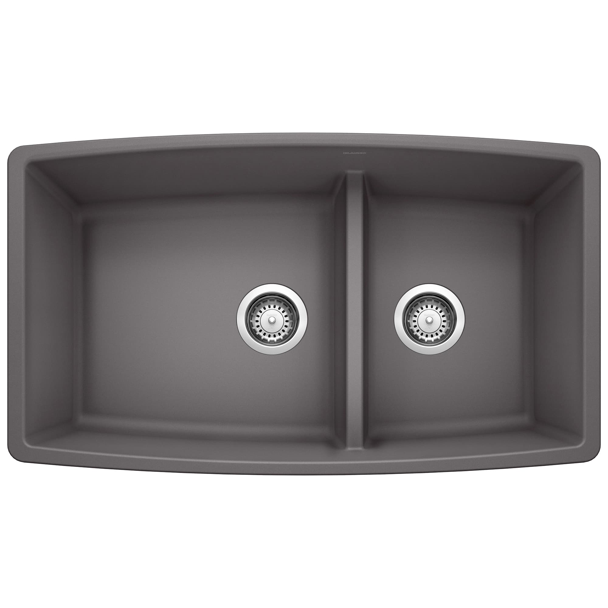 Performa 1-3/4 Double Bowl Kitchen Sink with Low Divide - Cinder material