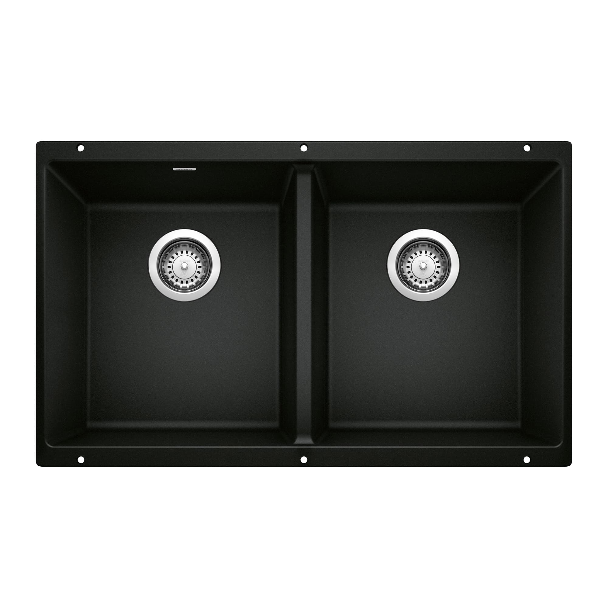 Precis Equal Double Bowl Kitchen Sink - Coal Black material