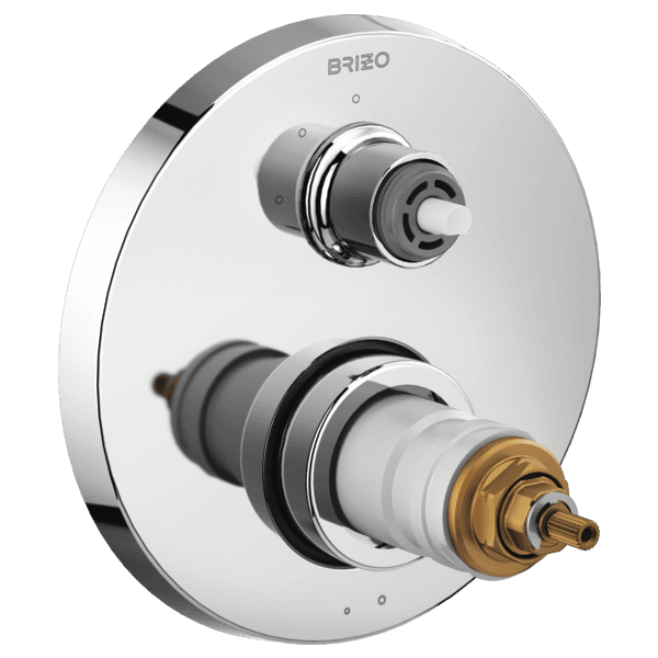 Brizo Litze®: TempAssure® Thermostatic Valve with 3-Function Diverter Trim - Less Handles material