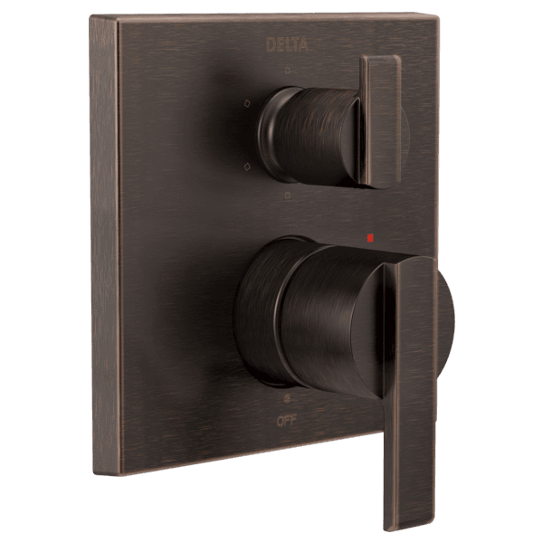 Delta Ara®: Angular Modern Monitor® 14 Series Valve Trim with 6-Setting Integrated Diverter material