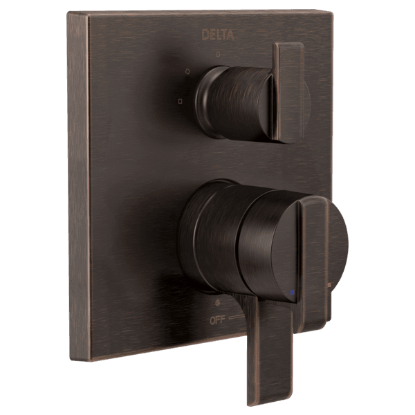 Delta Ara®: Angular Modern Monitor® 17 Series Valve Trim with 3-Setting Integrated Diverter material
