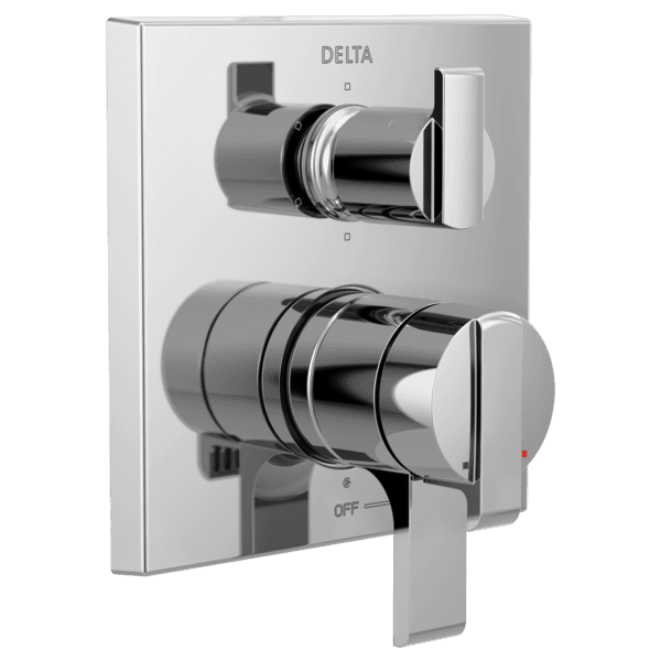 Delta Ara®: Angular Modern Monitor® 17 Series Valve Trim with 6-Setting Integrated Diverter material