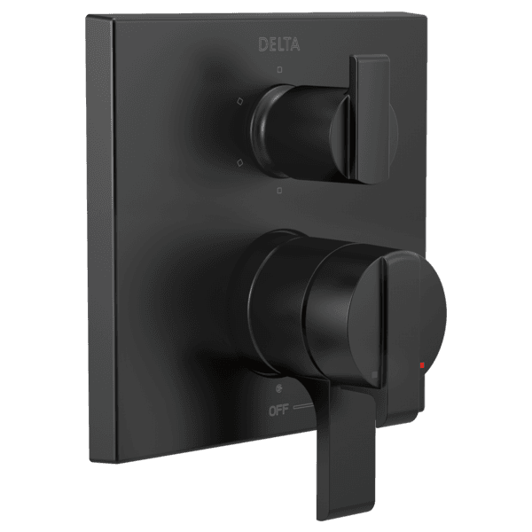 Delta Ara®: Angular Modern Monitor® 17 Series Valve Trim with 6-Setting Integrated Diverter material