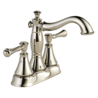 Delta Cassidy™: Two Handle Centerset Bathroom Faucet - Metal Pop-Up material