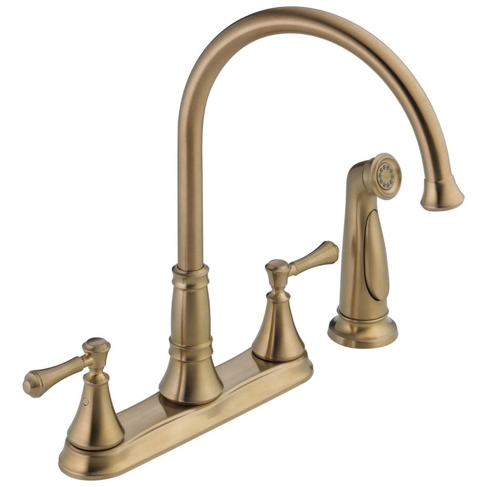 Delta Cassidy™: Two Handle Kitchen Faucet with Spray material