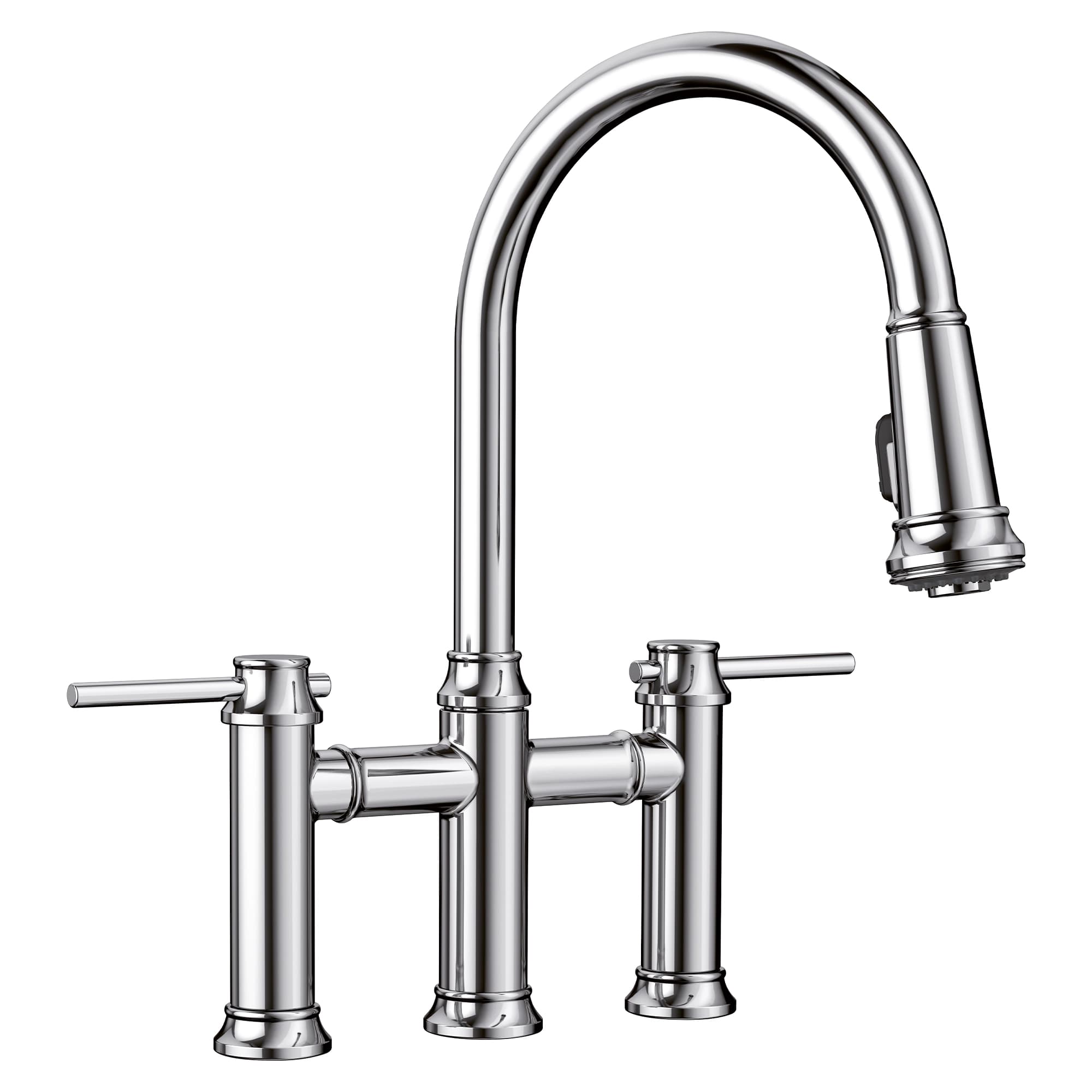Empressa Pull-Down Bridge Faucet 1.5 GPM - Chrome material