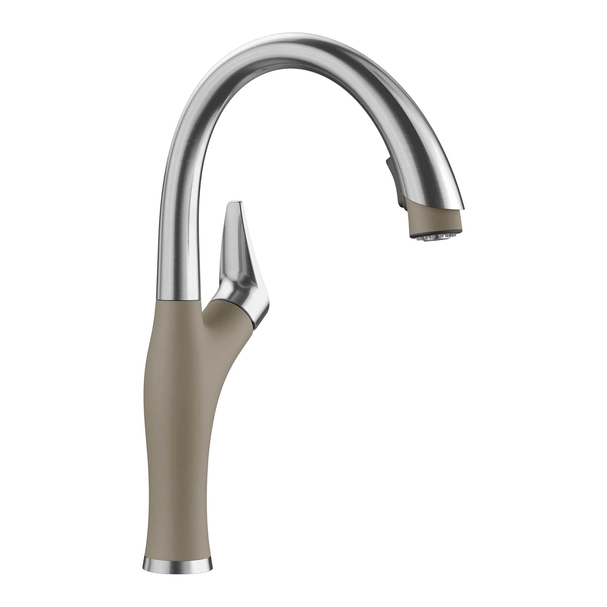 Artona Pull-Down Kitchen Faucet 1.5 GPM - PVD Steel/Truffle material