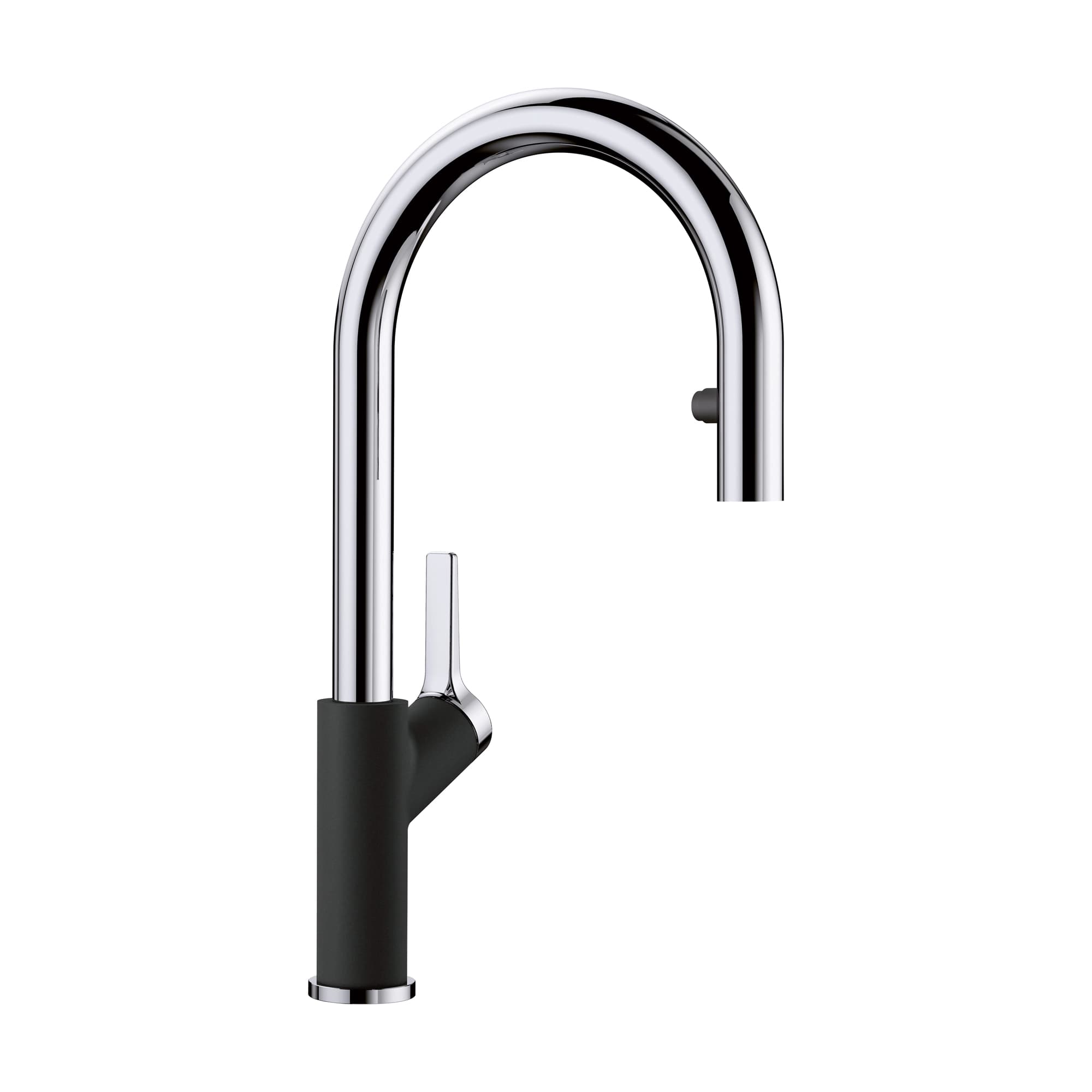 Urbena Pull-Down Kitchen Faucet 1.5 GPM - Chrome/Coal Black material