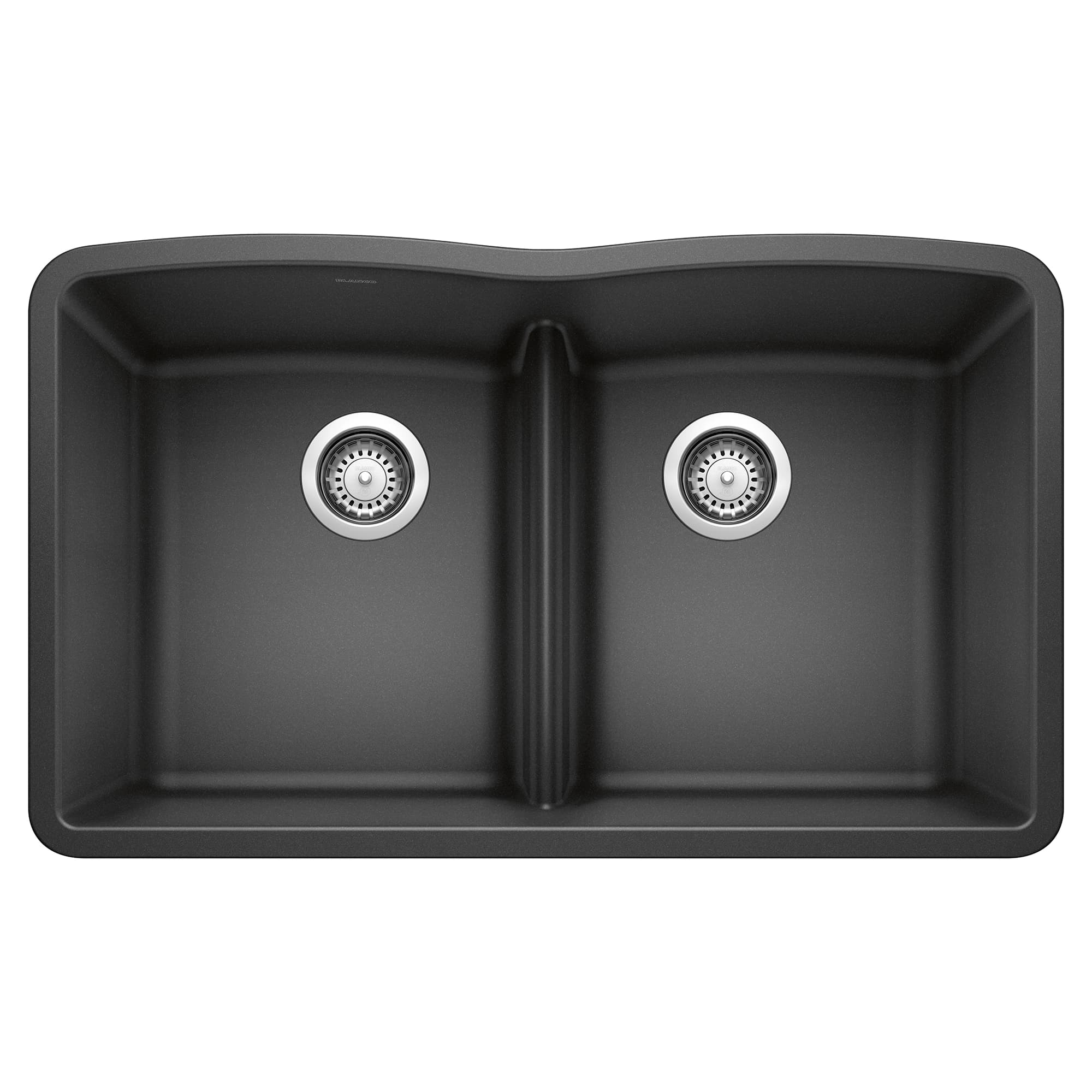 Diamond Equal Double Bowl Kitchen Sink with Low Divide - Anthracite material