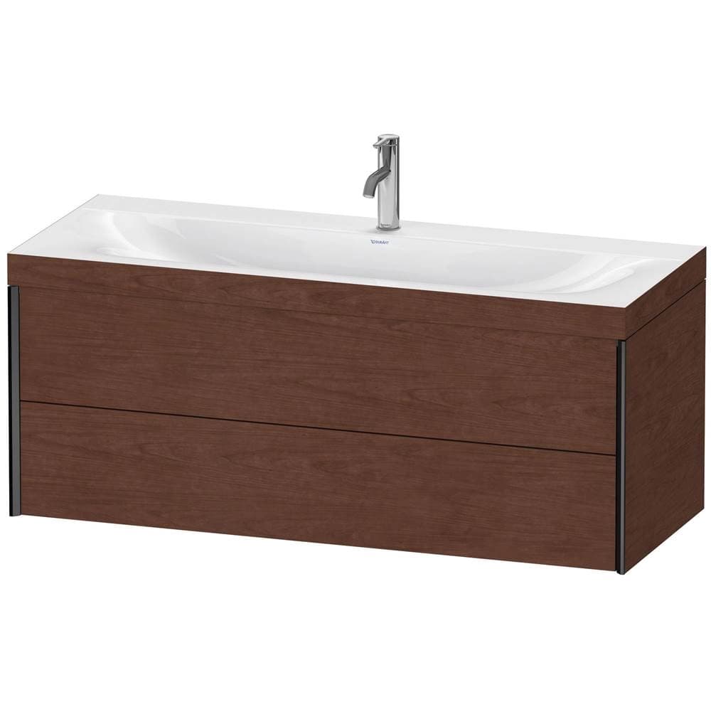 Duravit XViu Two Drawer C-Bonded Wall-Mount Vanity Kit American Walnut material