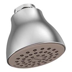 Chrome one-function 2-1/2" diameter spray head eco-performance showerhead material