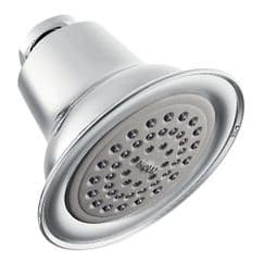 Chrome one-function 3-1/2" diameter spray head eco-performance showerhead material