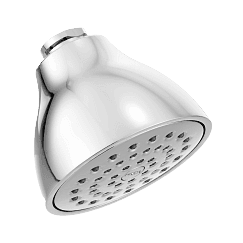 Chrome one-function 3.75" diameter spray head eco-performance showerhead material