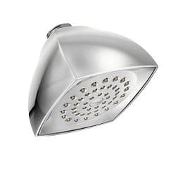 Chrome one-function 4-1/16" diameter spray head eco-performance showerhead material